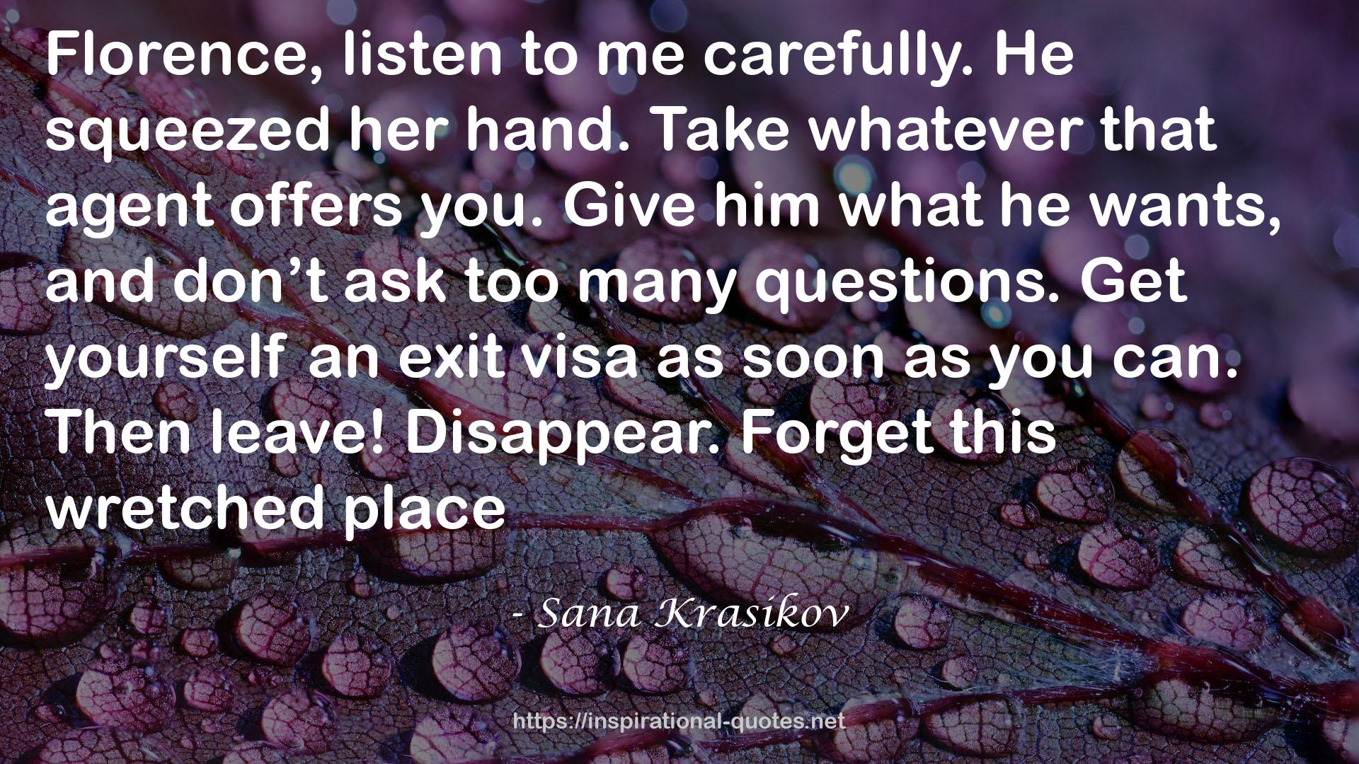 an exit visa  QUOTES