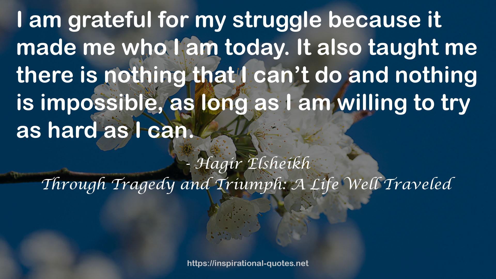 Through Tragedy and Triumph: A Life Well Traveled QUOTES