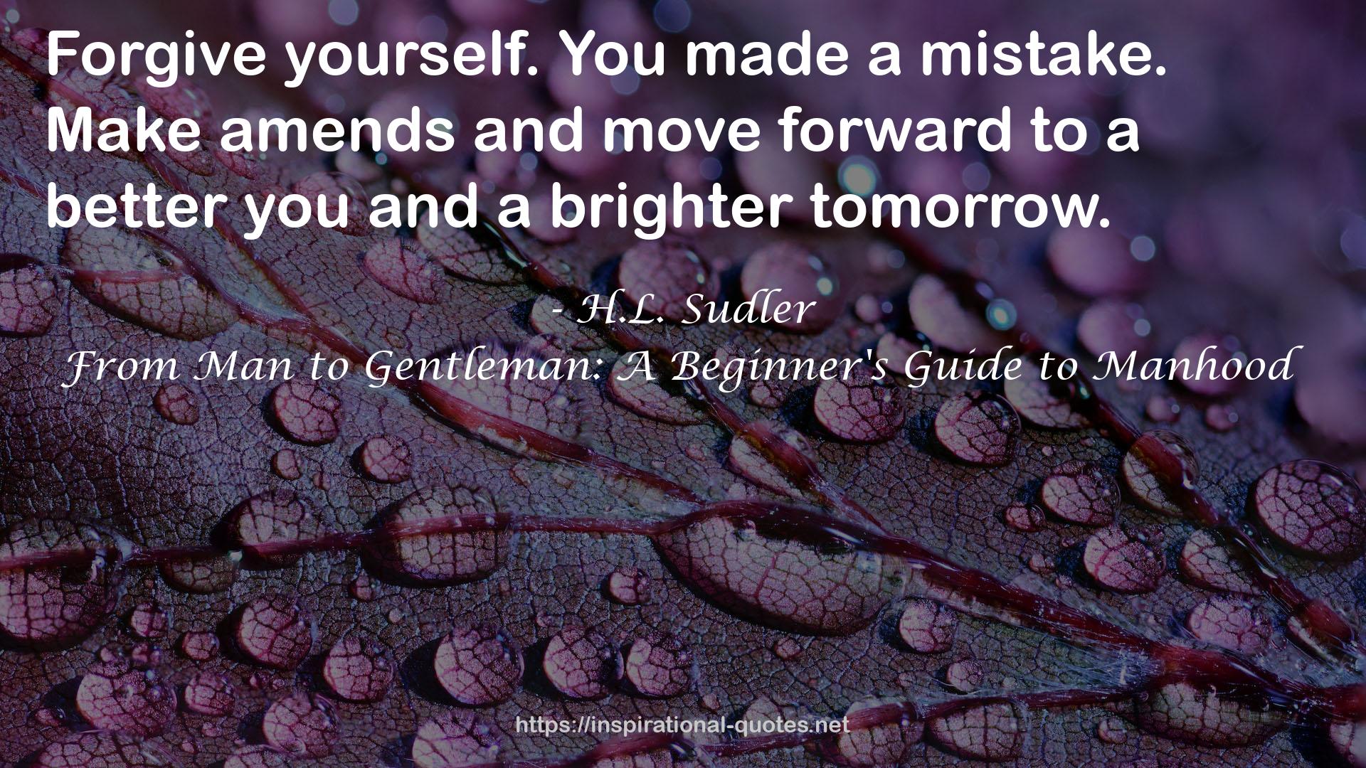 From Man to Gentleman: A Beginner's Guide to Manhood QUOTES