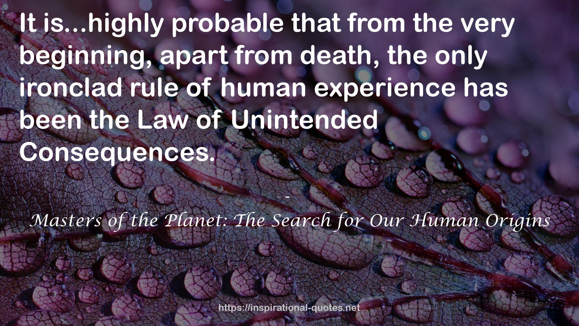 Masters of the Planet: The Search for Our Human Origins QUOTES