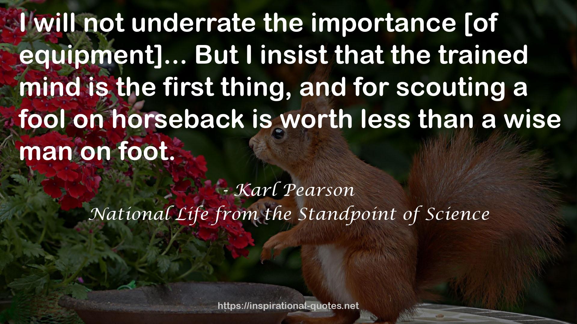 National Life from the Standpoint of Science QUOTES