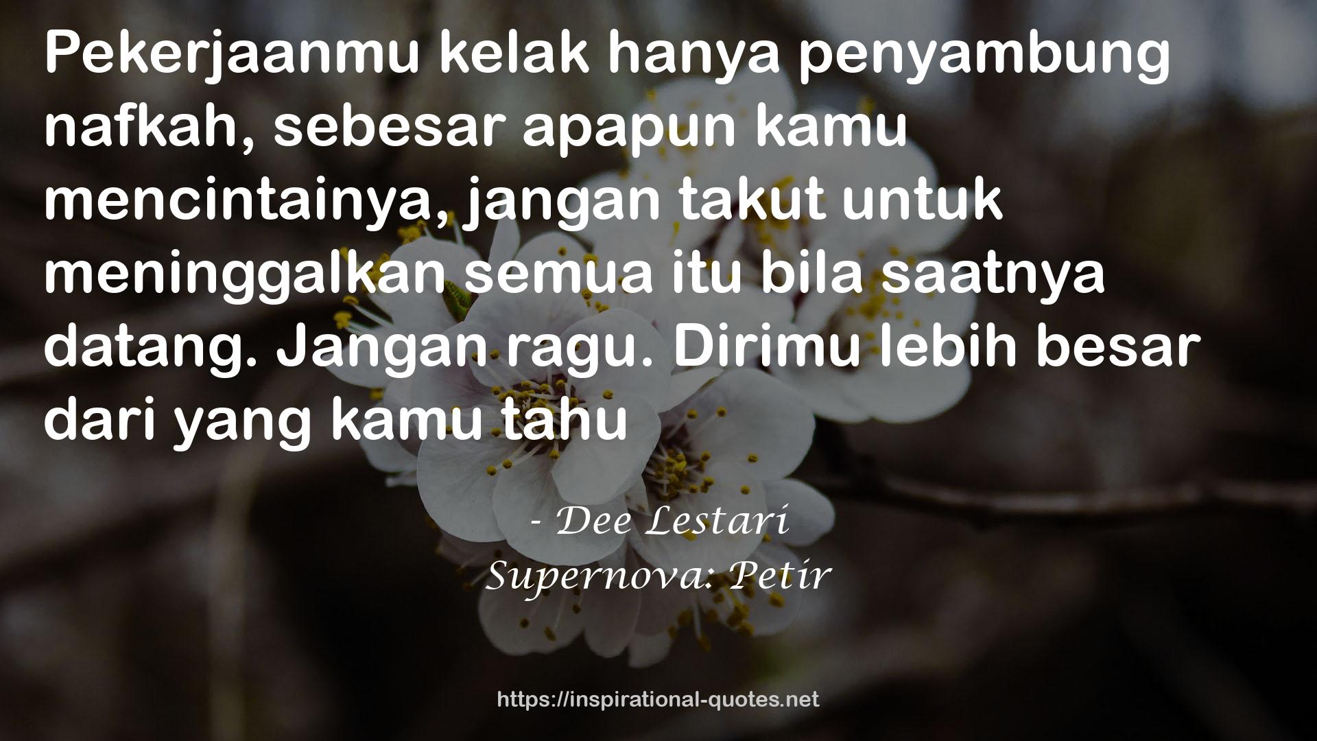 Supernova: Petir QUOTES