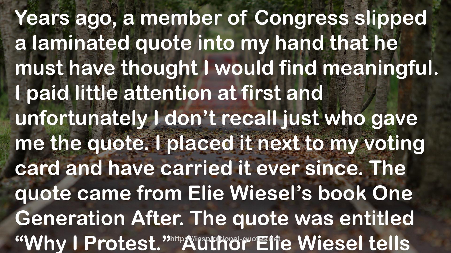 Elie Wiesel’s  QUOTES