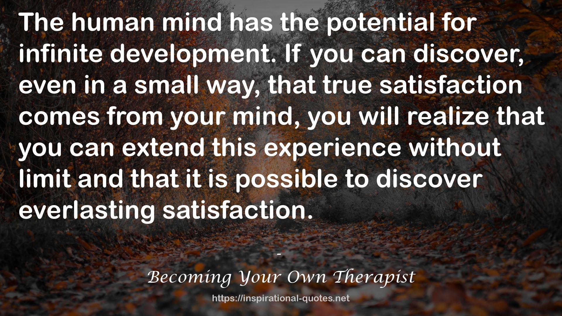 Becoming Your Own Therapist QUOTES