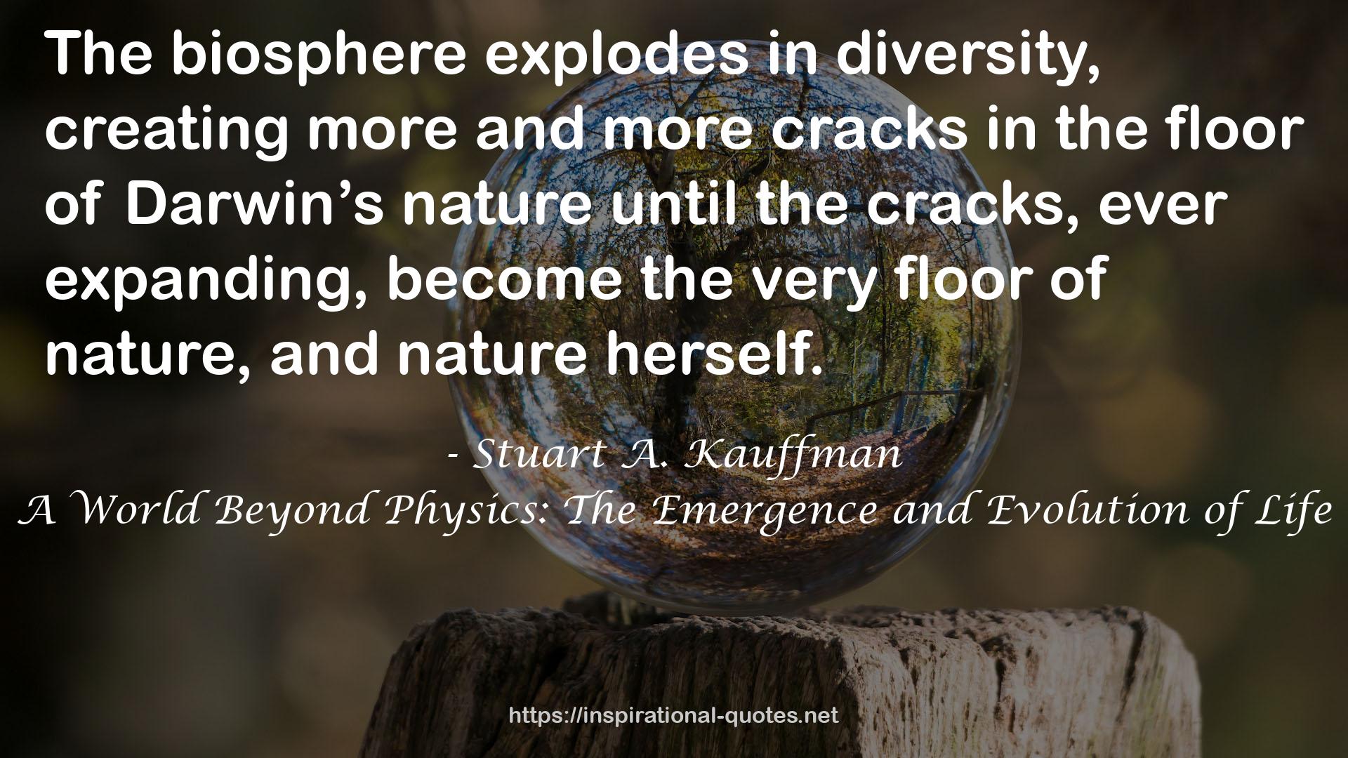 A World Beyond Physics: The Emergence and Evolution of Life QUOTES