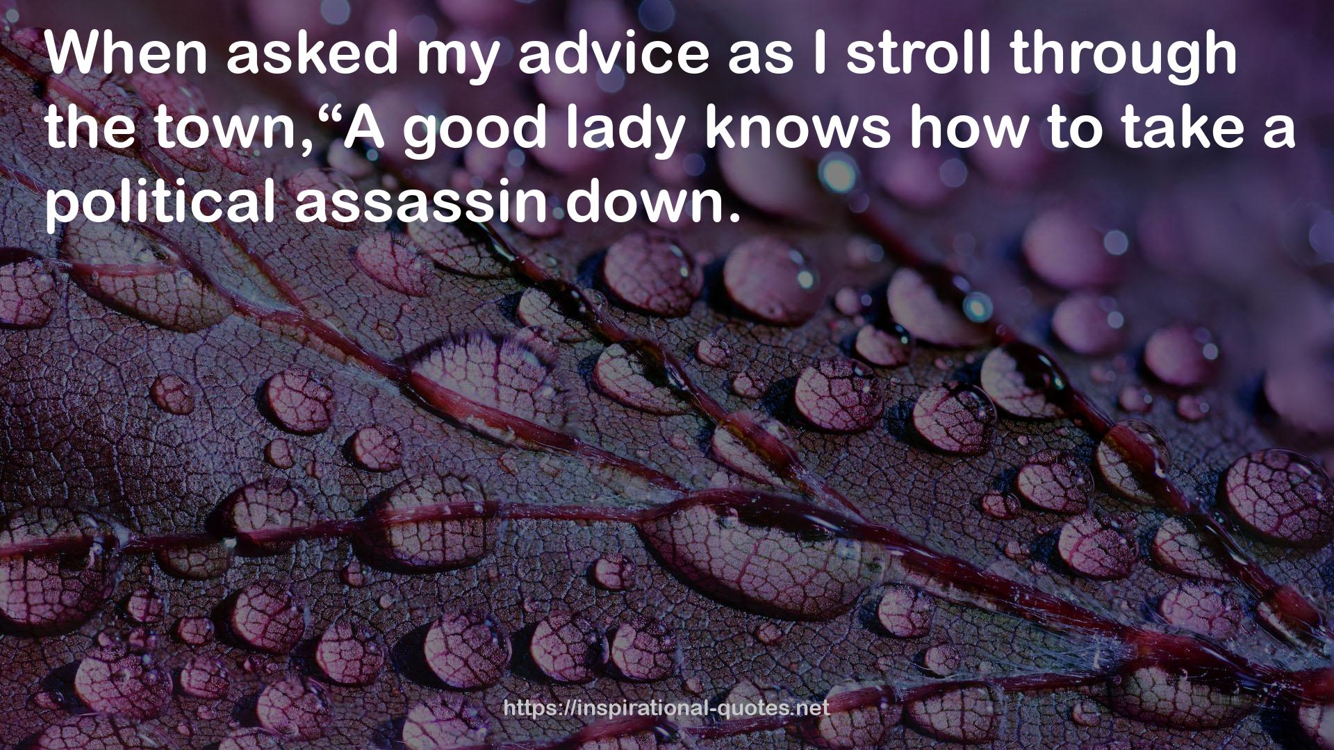 a political assassin  QUOTES