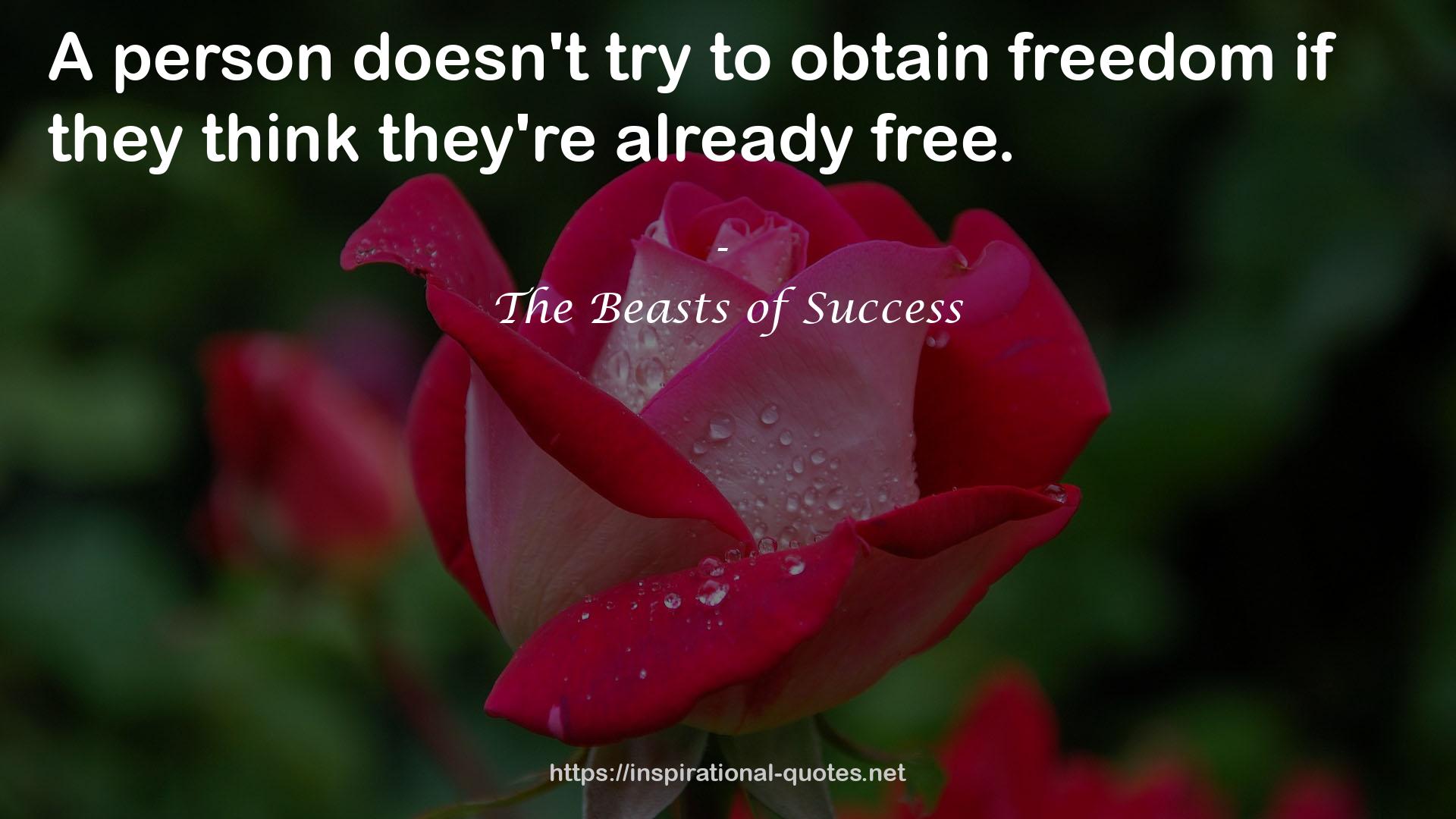 The Beasts of Success QUOTES