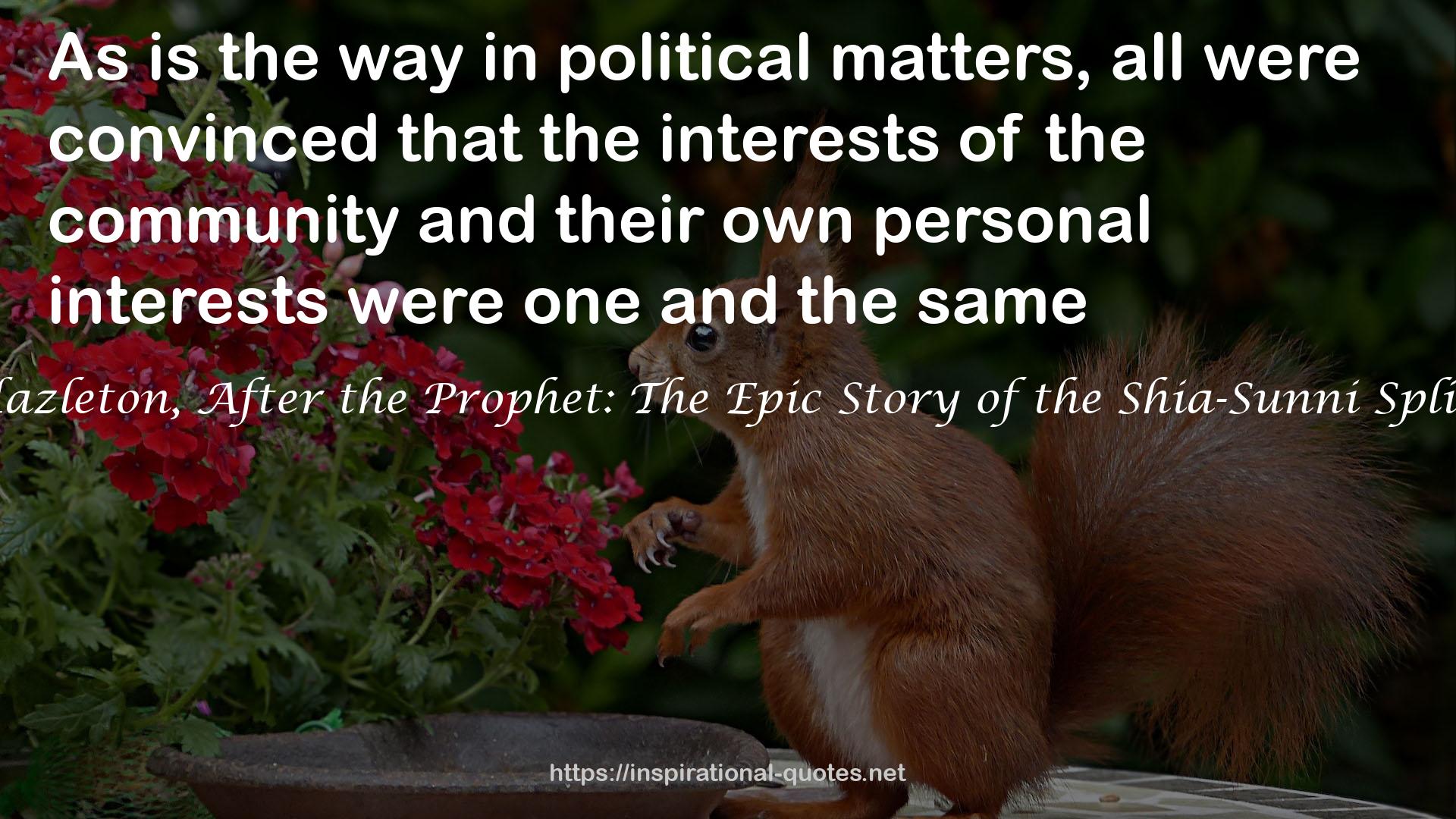 Lesley Hazleton, After the Prophet: The Epic Story of the Shia-Sunni Split in Islam QUOTES