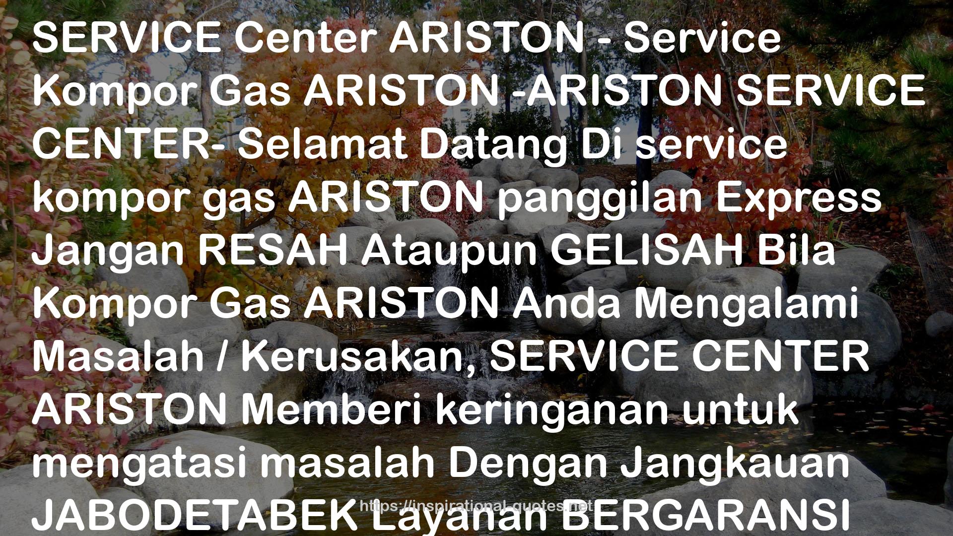 service kompor gas ARISTON - EXPRESS QUOTES