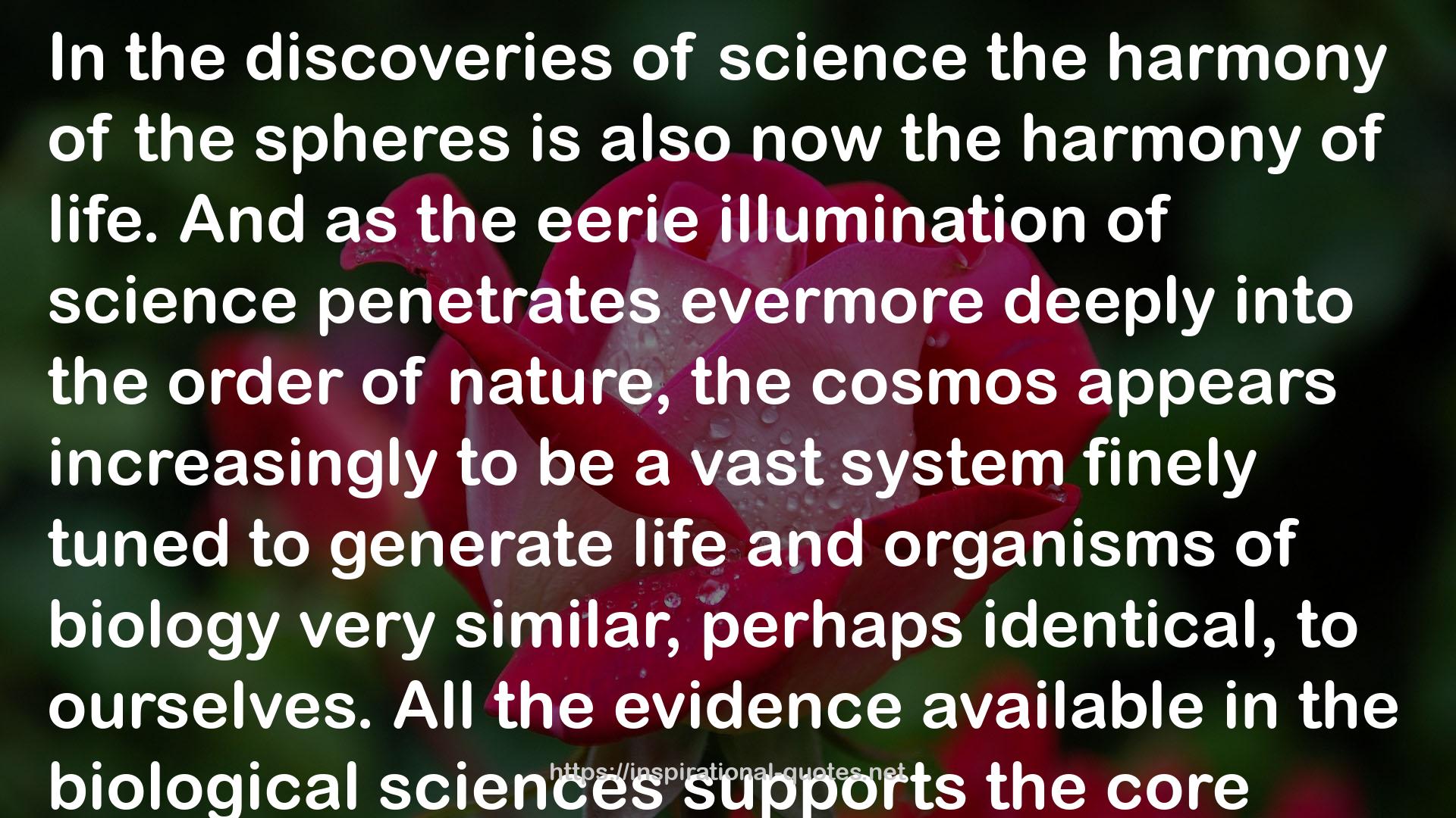 Nature's Destiny: How the Laws of Biology Reveal Purpose in the Universe QUOTES