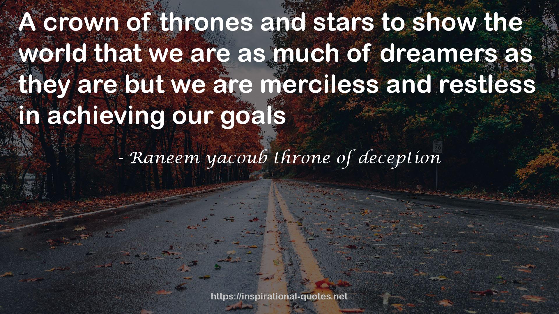 Raneem yacoub throne of deception QUOTES