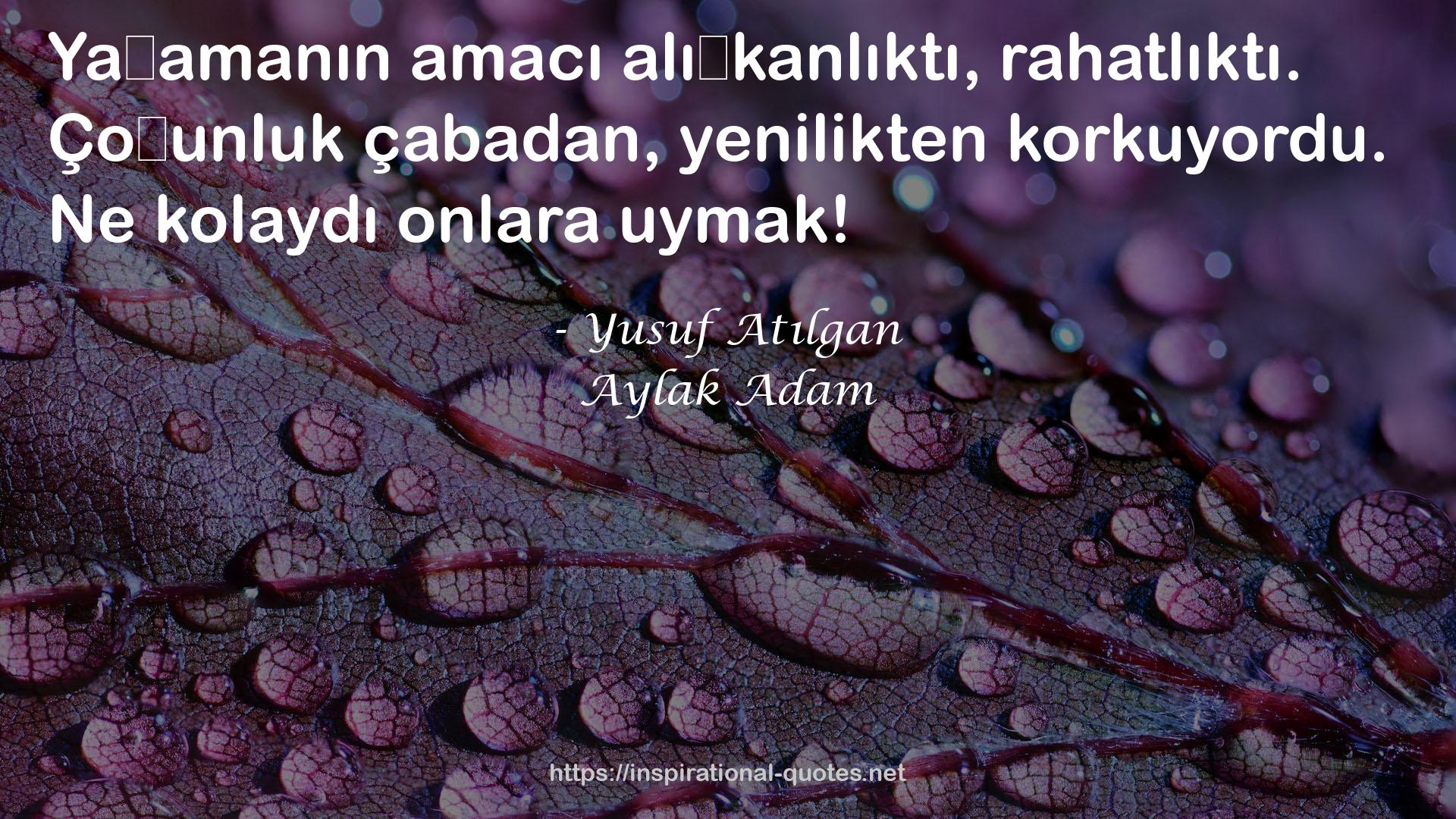 Yusuf Atılgan QUOTES