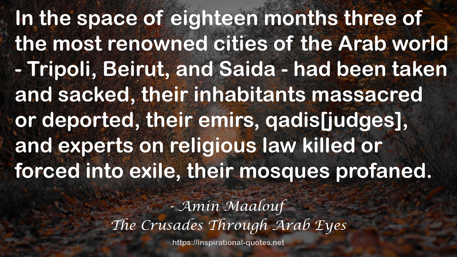 The Crusades Through Arab Eyes QUOTES