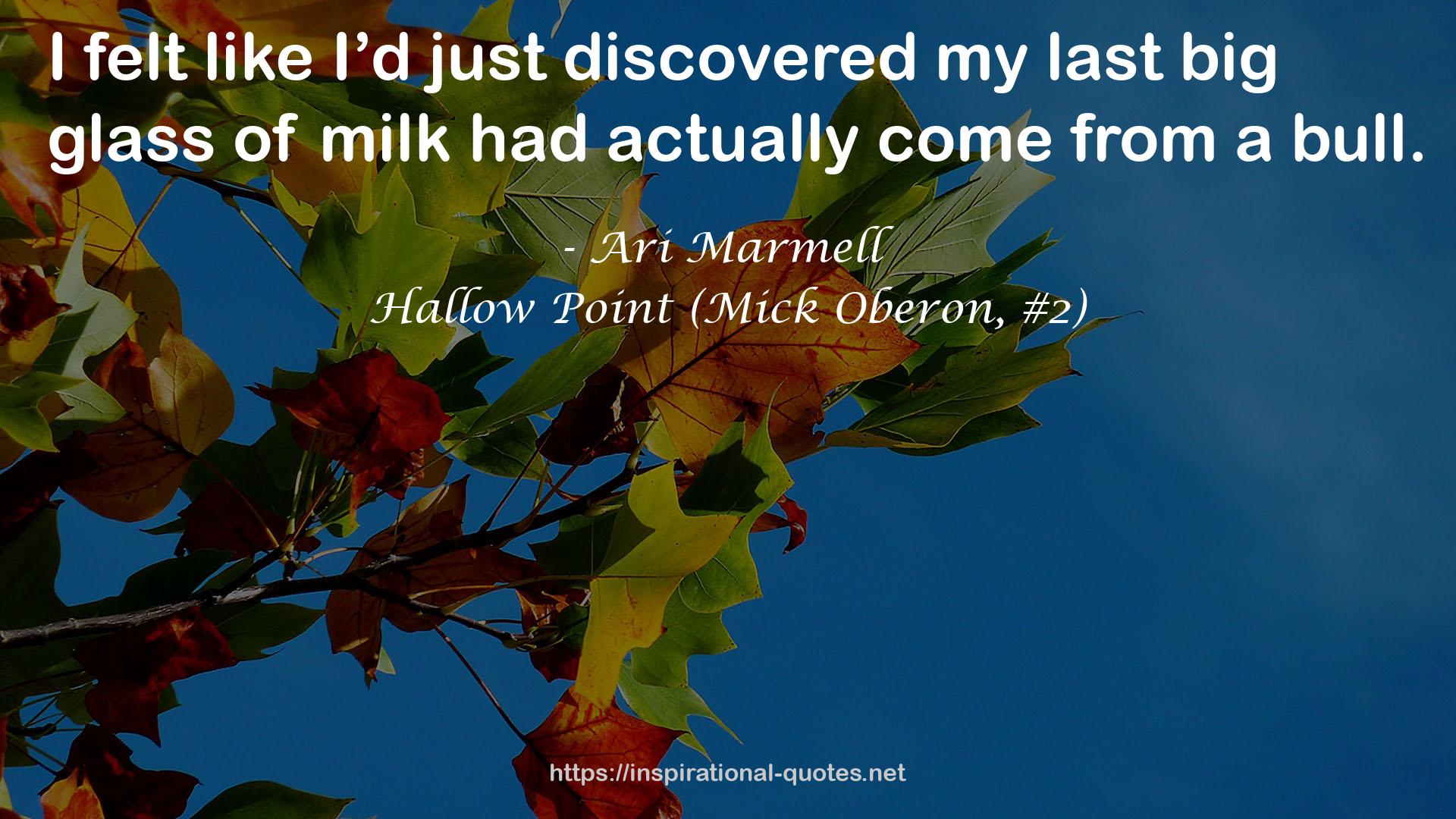 Hallow Point (Mick Oberon, #2) QUOTES