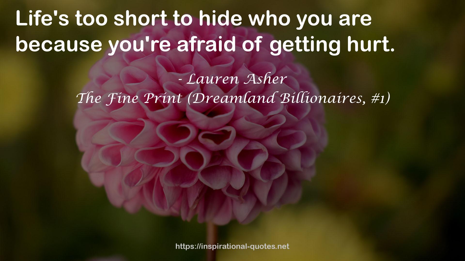 The Fine Print (Dreamland Billionaires, #1) QUOTES