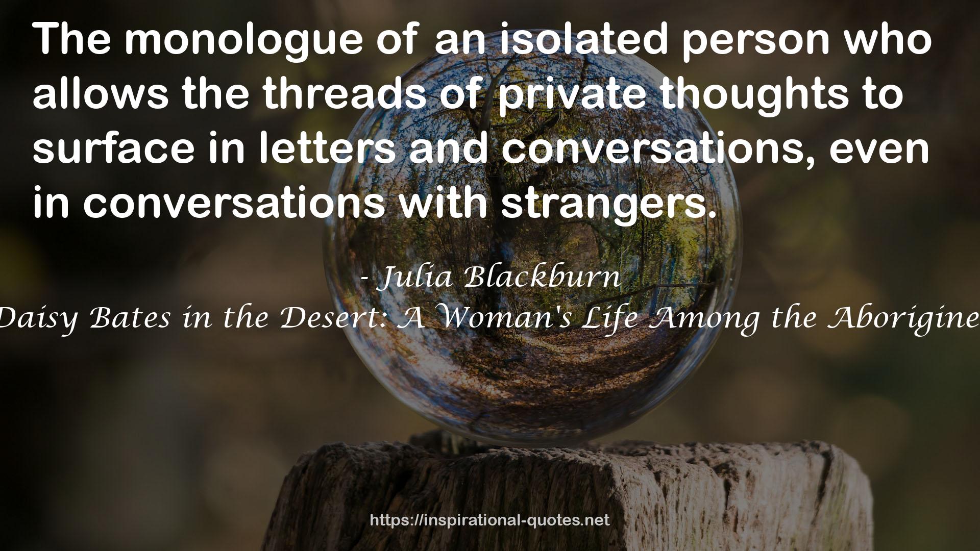 Julia Blackburn QUOTES