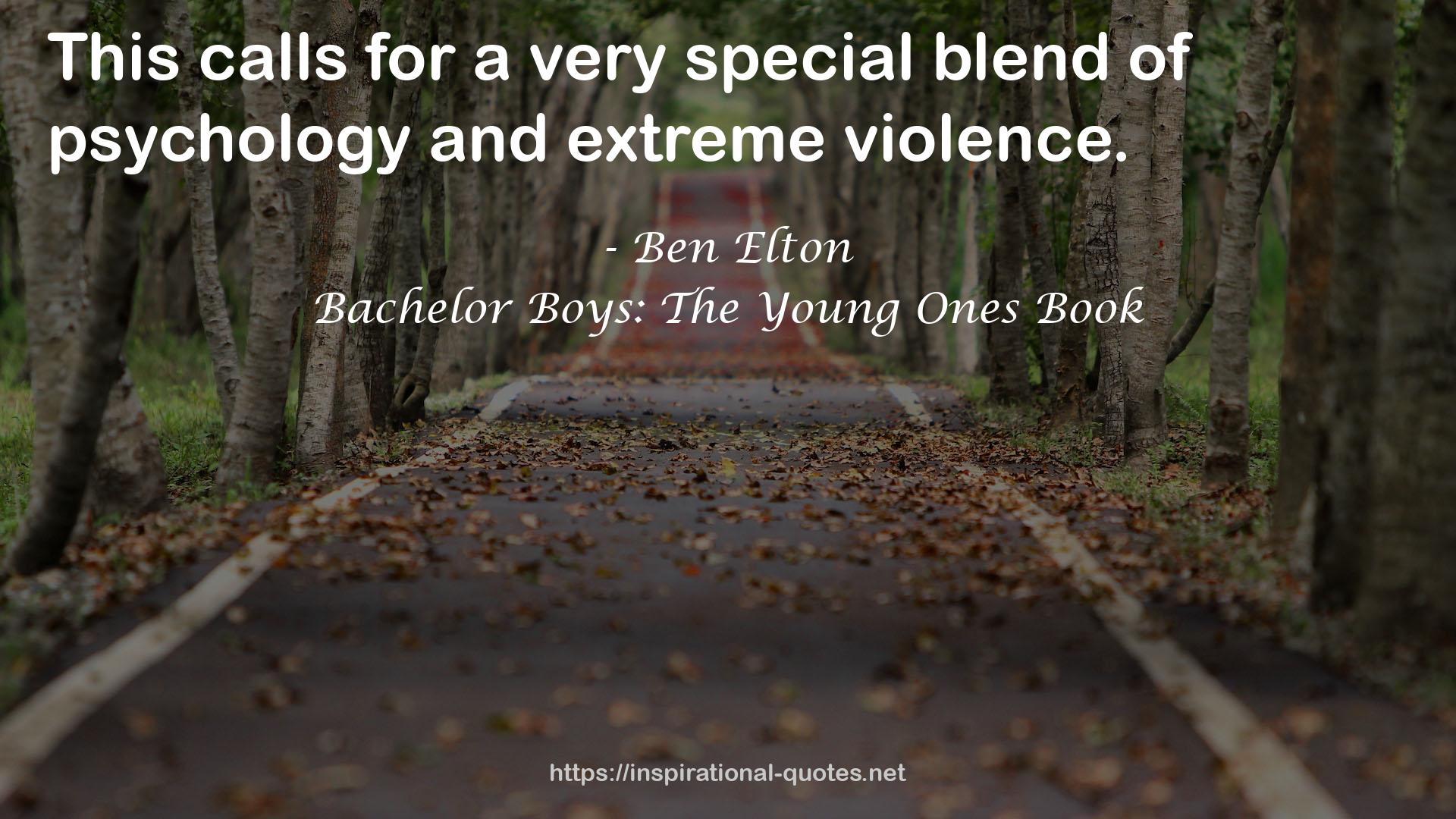 Bachelor Boys: The Young Ones Book QUOTES