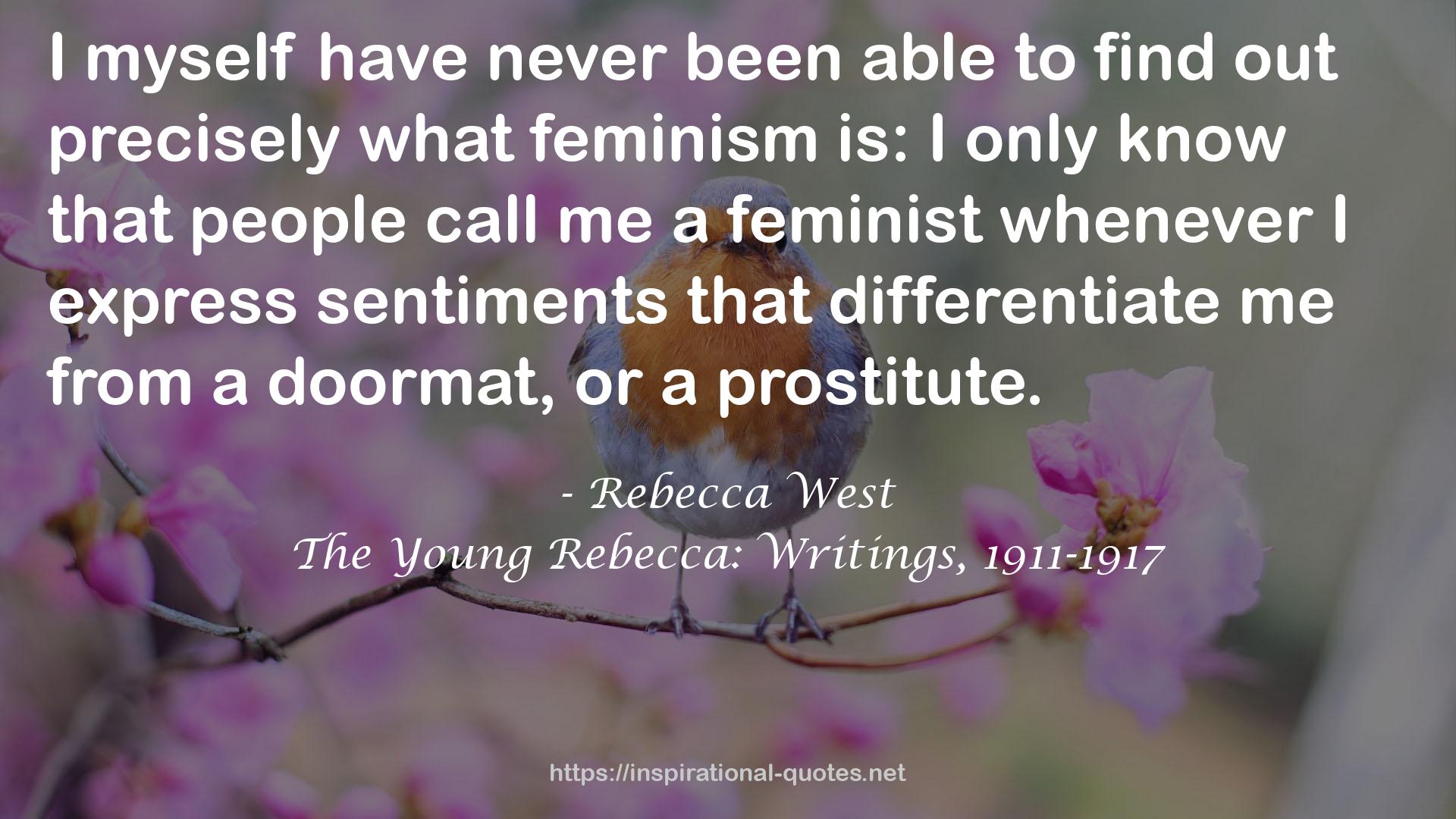 The Young Rebecca: Writings, 1911-1917 QUOTES