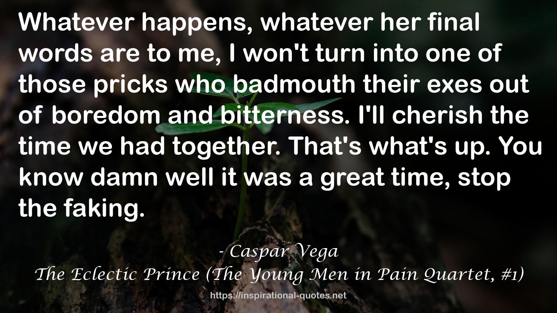 The Eclectic Prince (The Young Men in Pain Quartet, #1) QUOTES