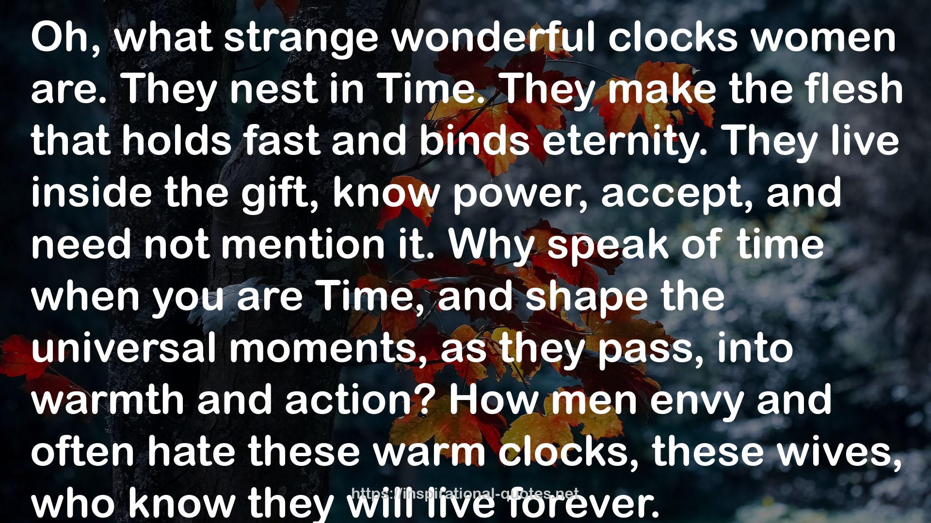 what strange wonderful clocks  QUOTES