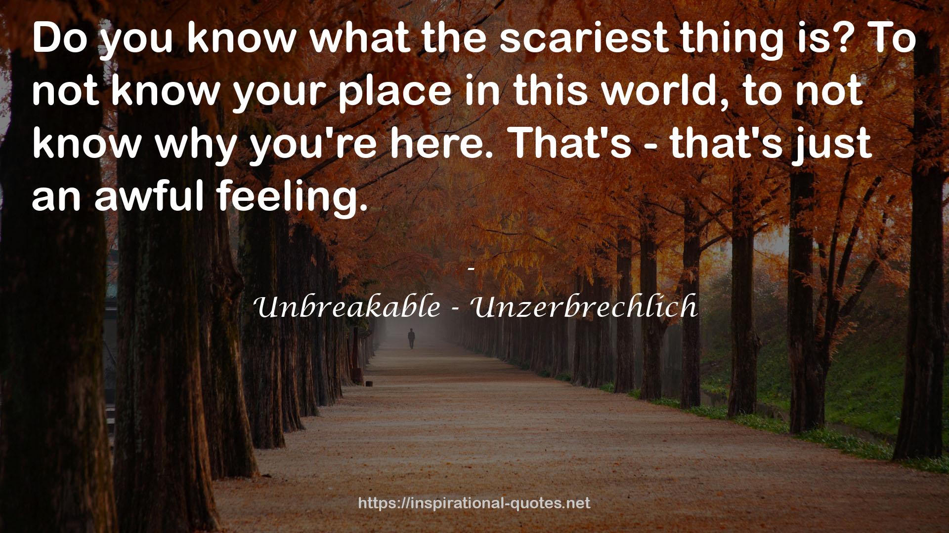 Unbreakable - Unzerbrechlich QUOTES