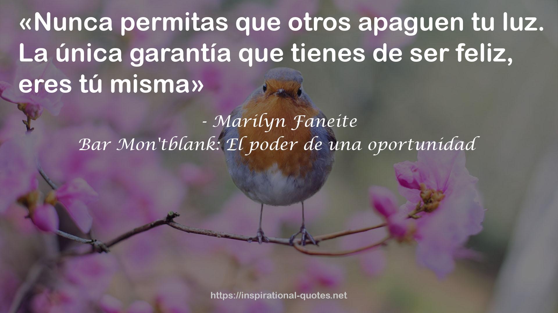 Bar Mon'tblank: El poder de una oportunidad QUOTES