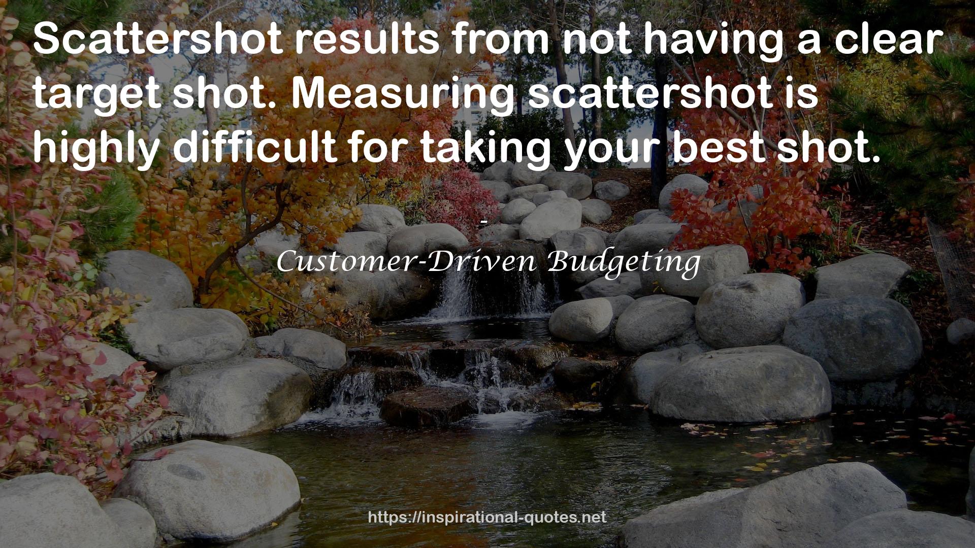 Customer-Driven Budgeting QUOTES