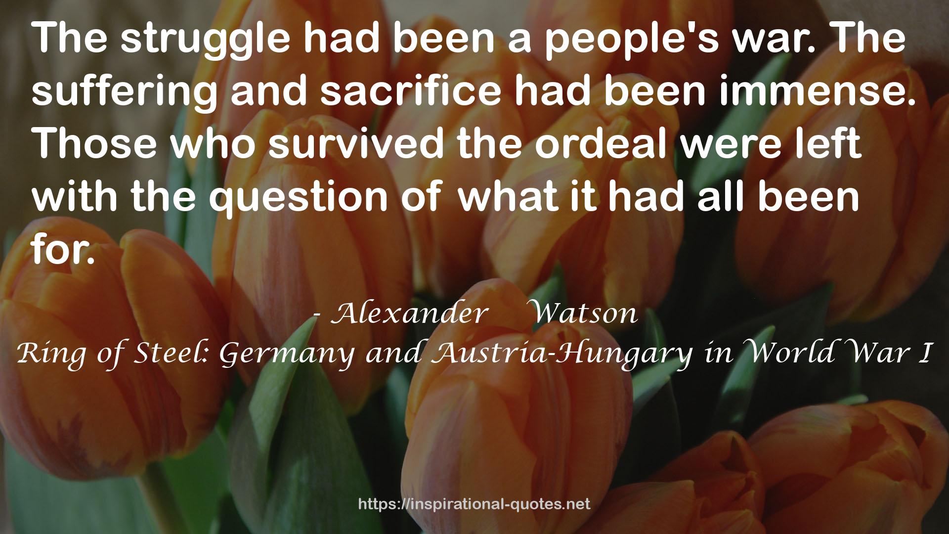 Ring of Steel: Germany and Austria-Hungary in World War I QUOTES