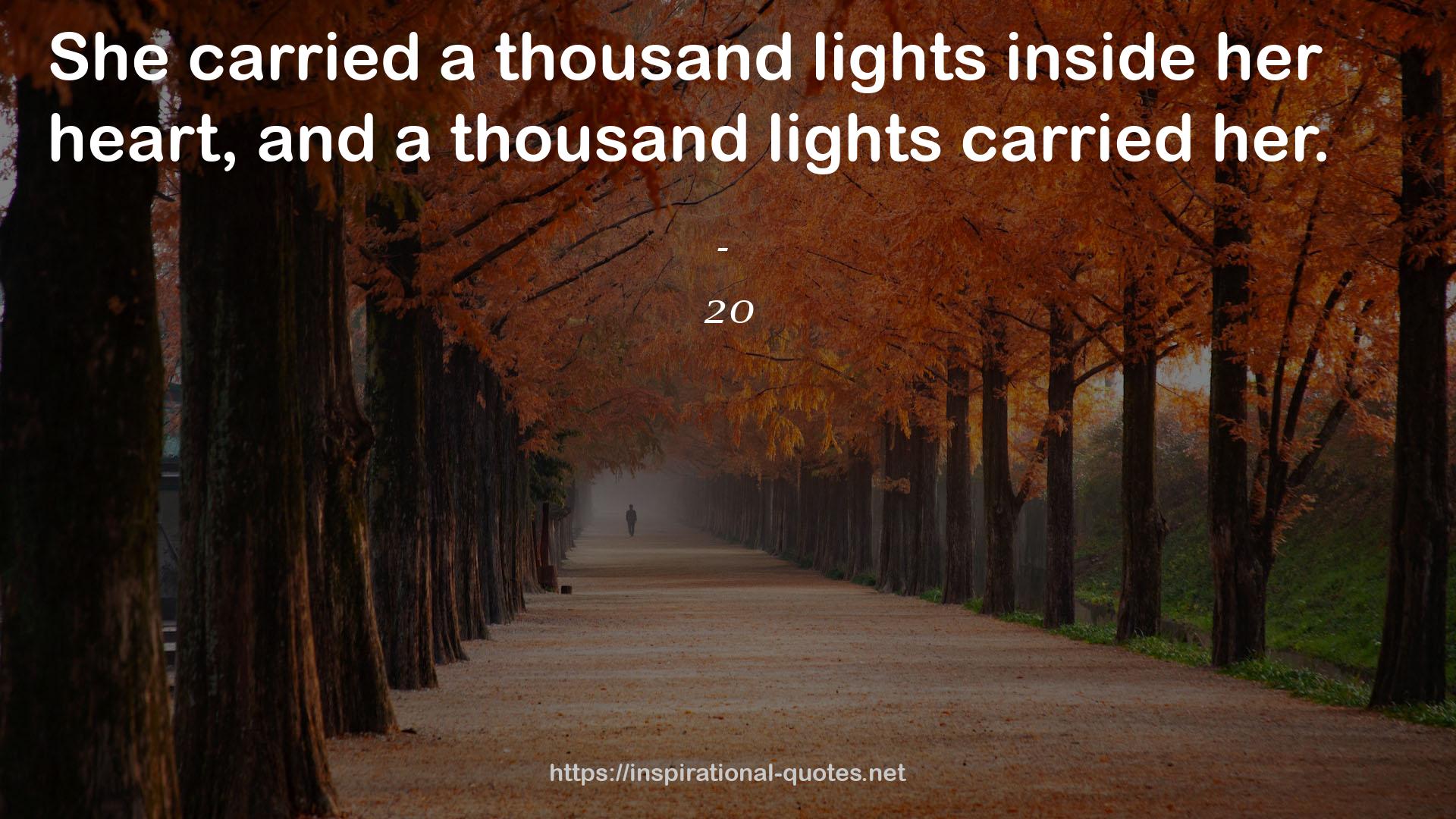 a thousand lights  QUOTES