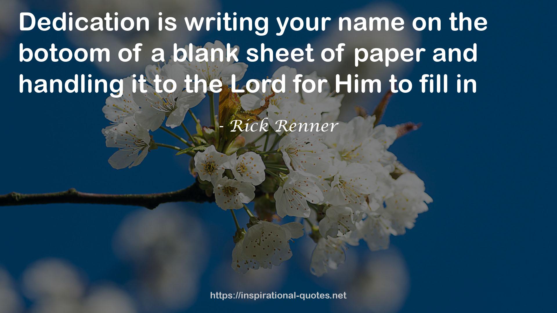 Rick Renner QUOTES