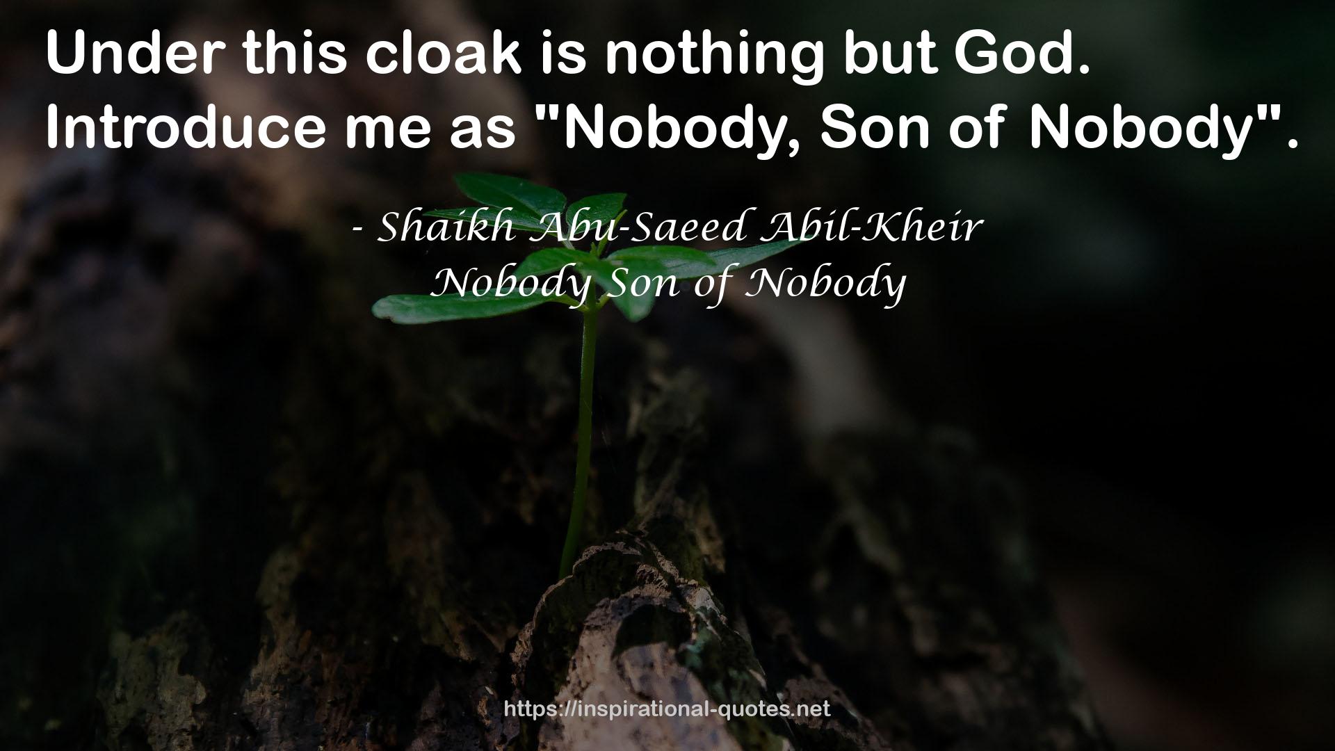 Nobody Son of Nobody QUOTES