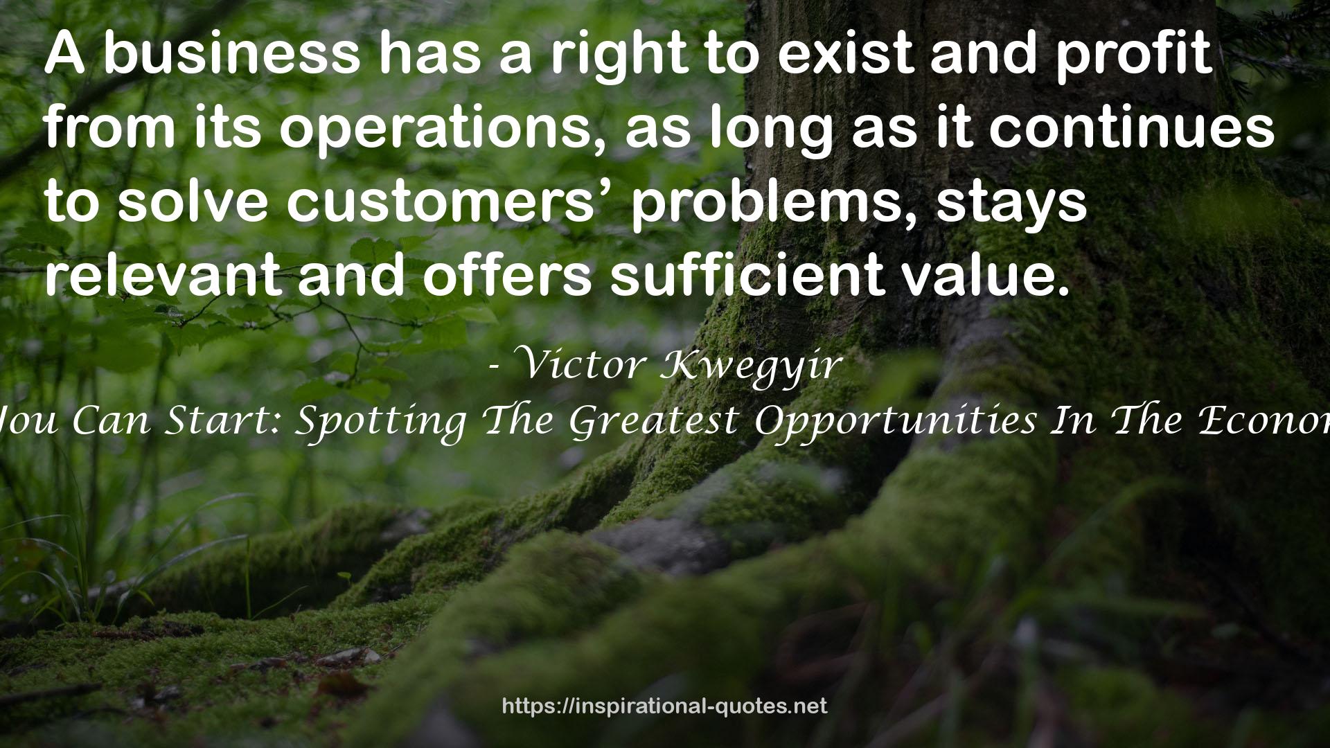 The Business You Can Start: Spotting The Greatest Opportunities In The Economic Downturn QUOTES