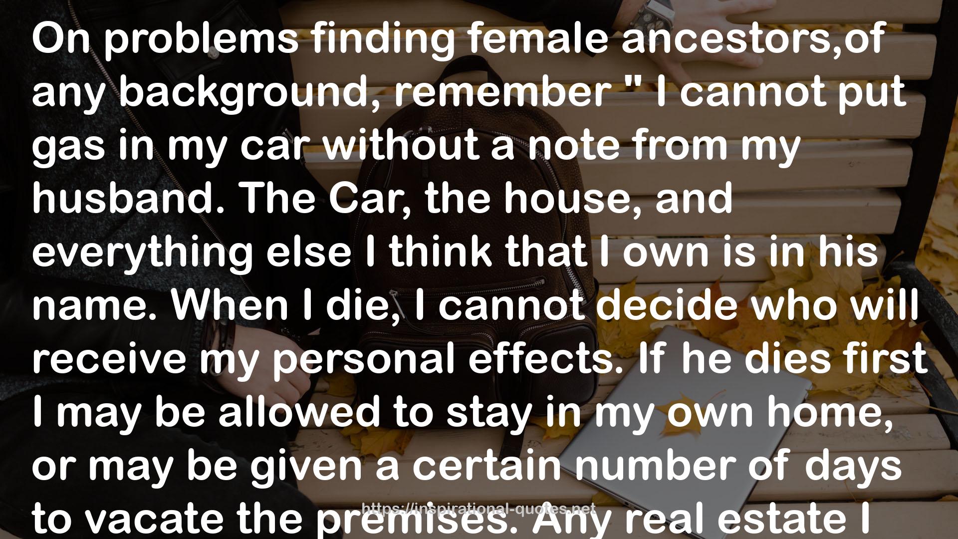 my ancestor  QUOTES