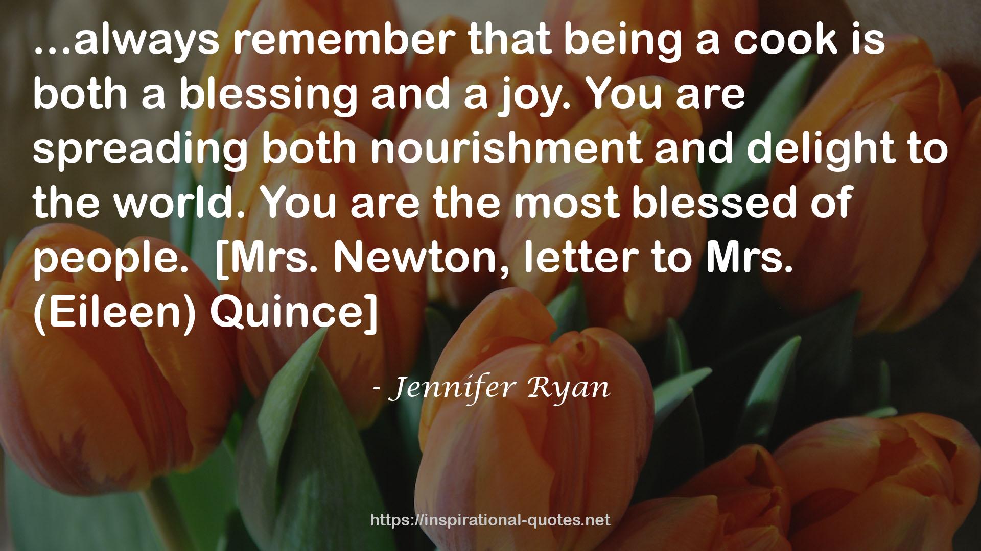 Jennifer Ryan QUOTES