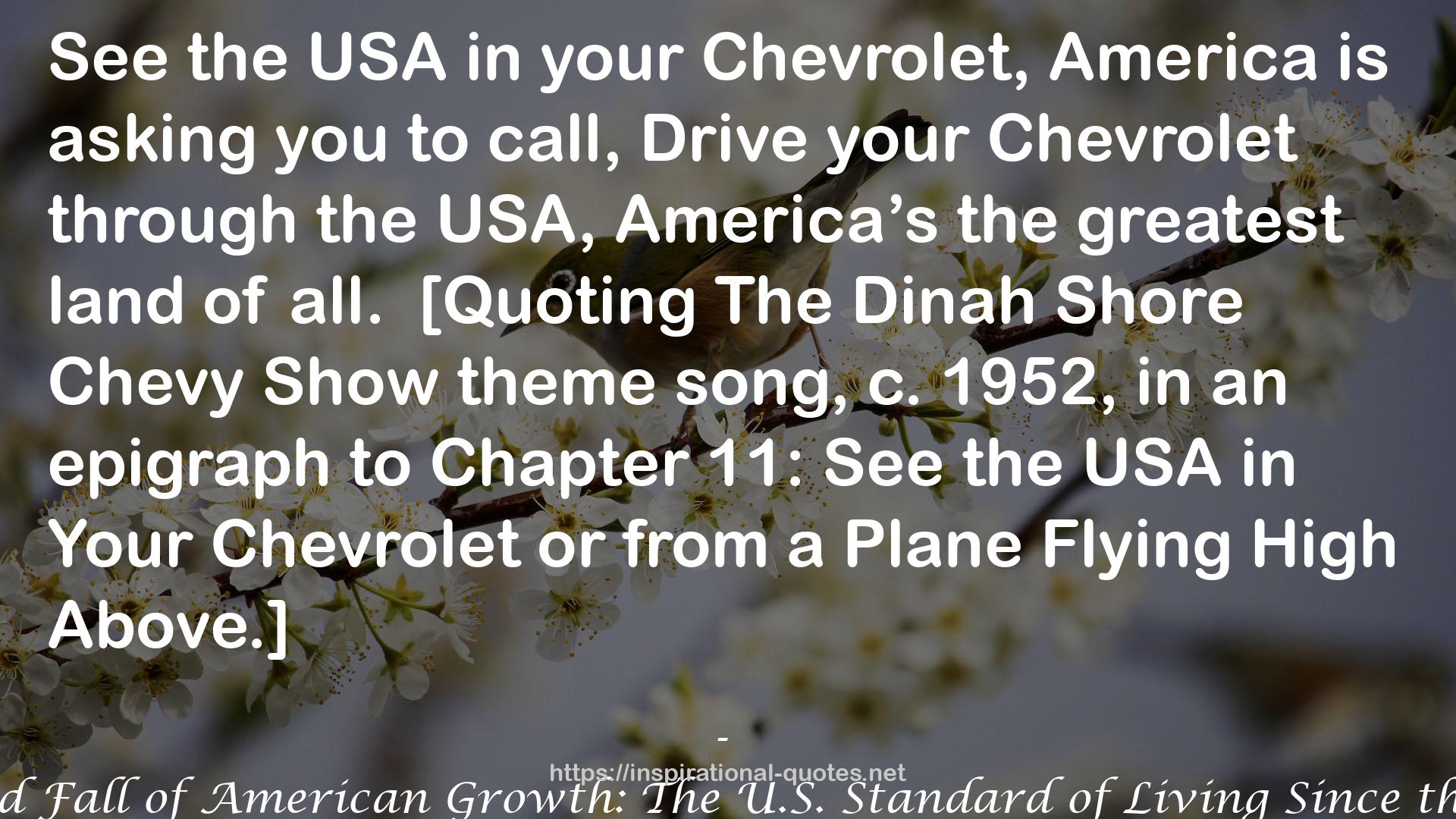 The Rise and Fall of American Growth: The U.S. Standard of Living Since the Civil War QUOTES