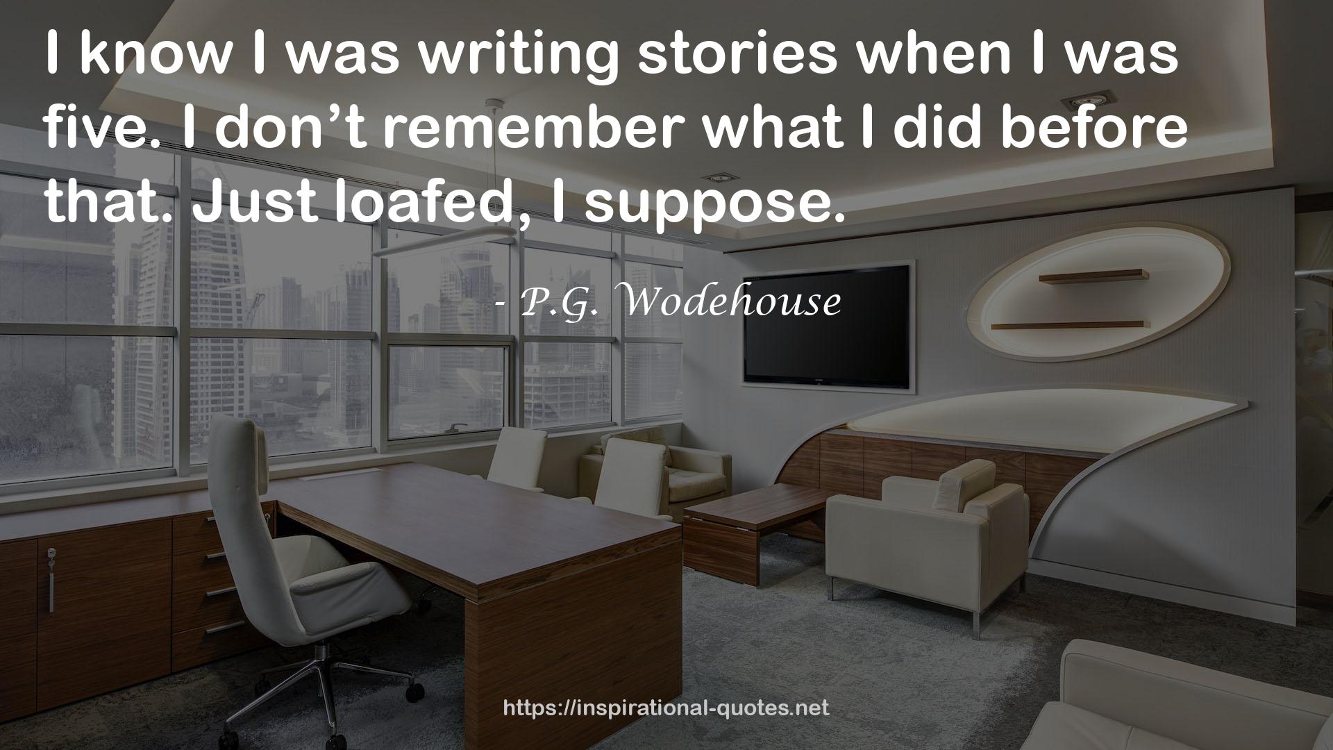 P.G. Wodehouse QUOTES