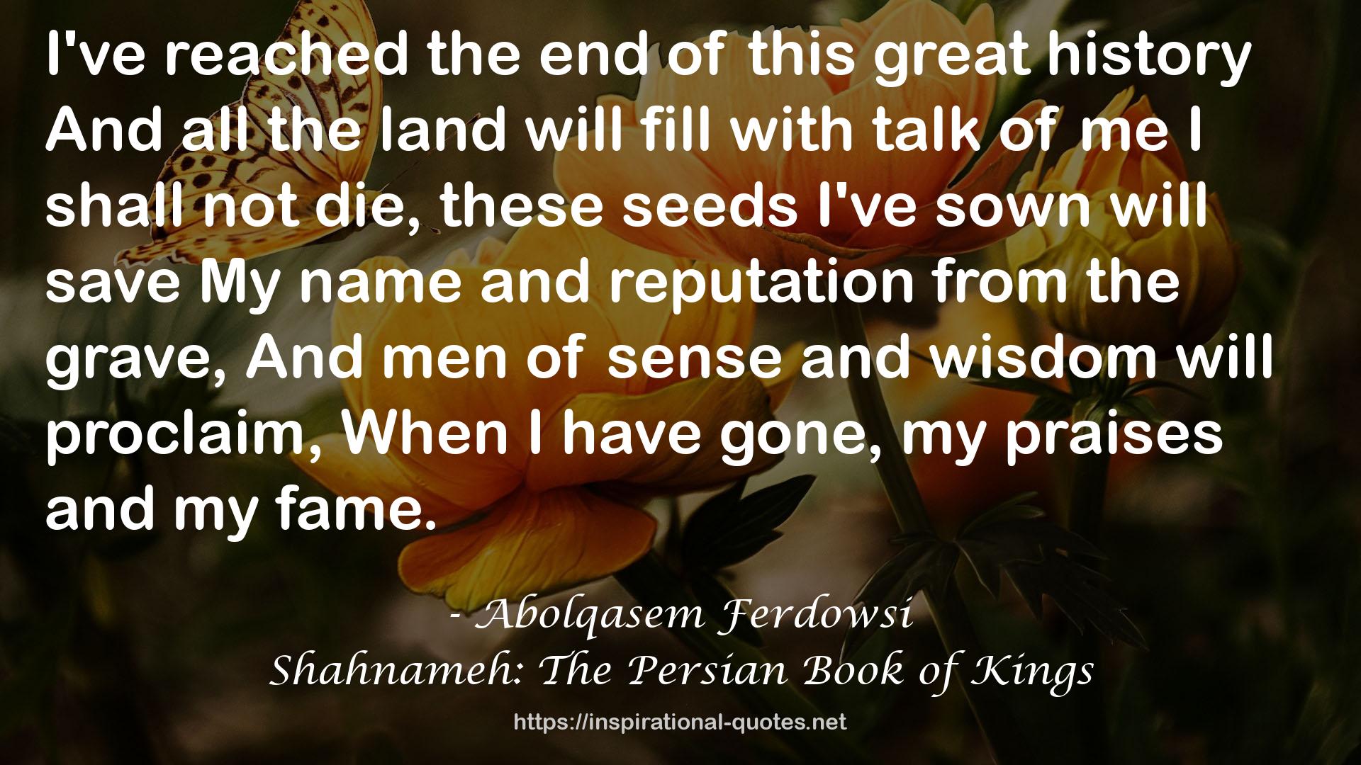 Shahnameh: The Persian Book of Kings QUOTES