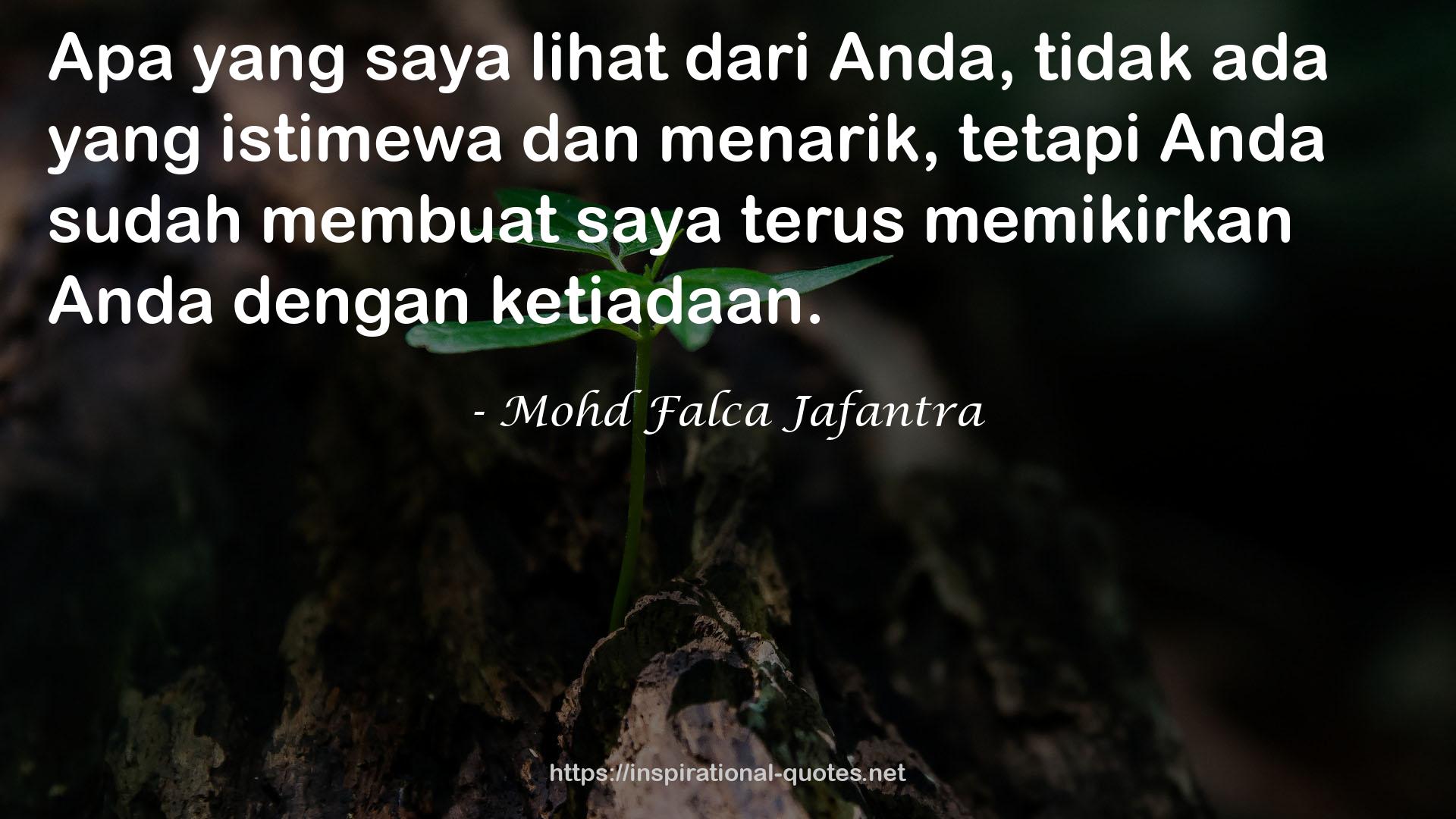 Mohd Falca Jafantra QUOTES