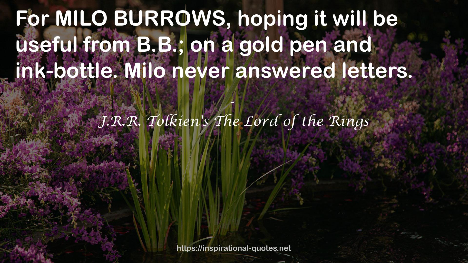 J.R.R. Tolkien's The Lord of the Rings QUOTES