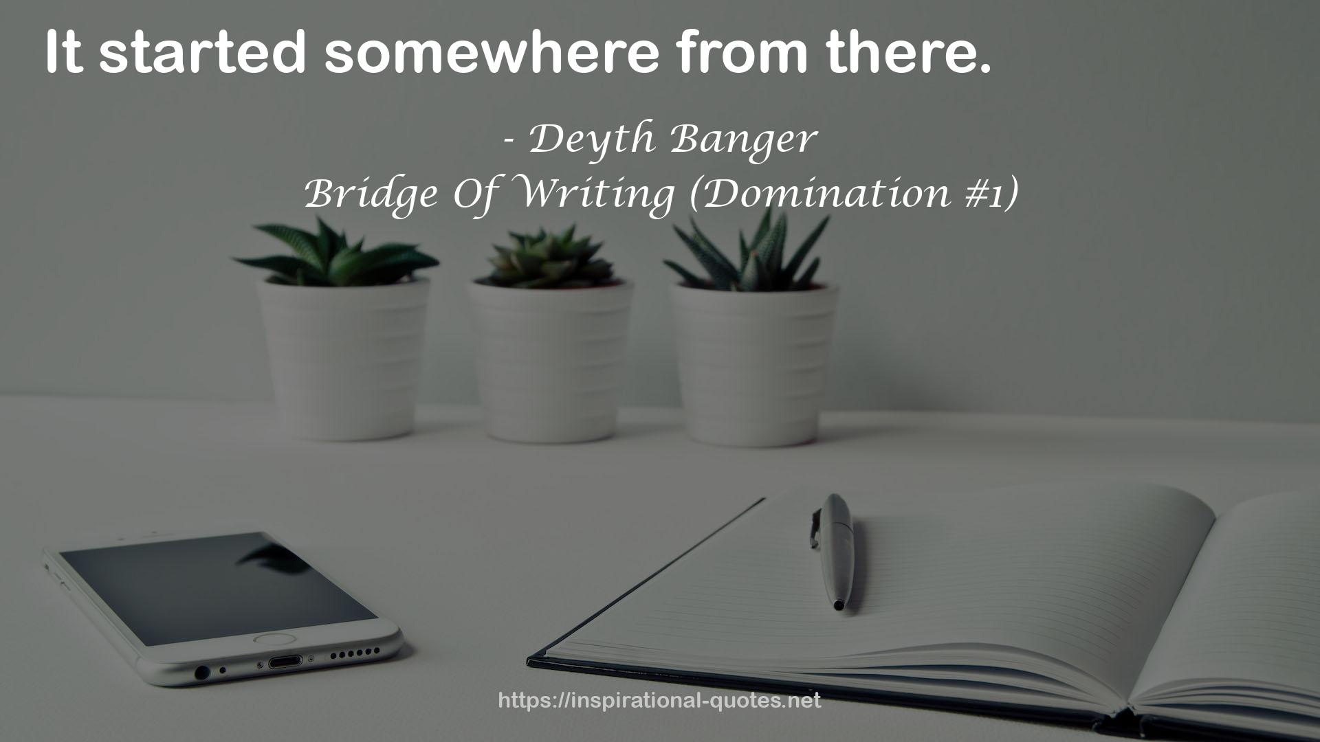 Bridge Of Writing (Domination #1) QUOTES