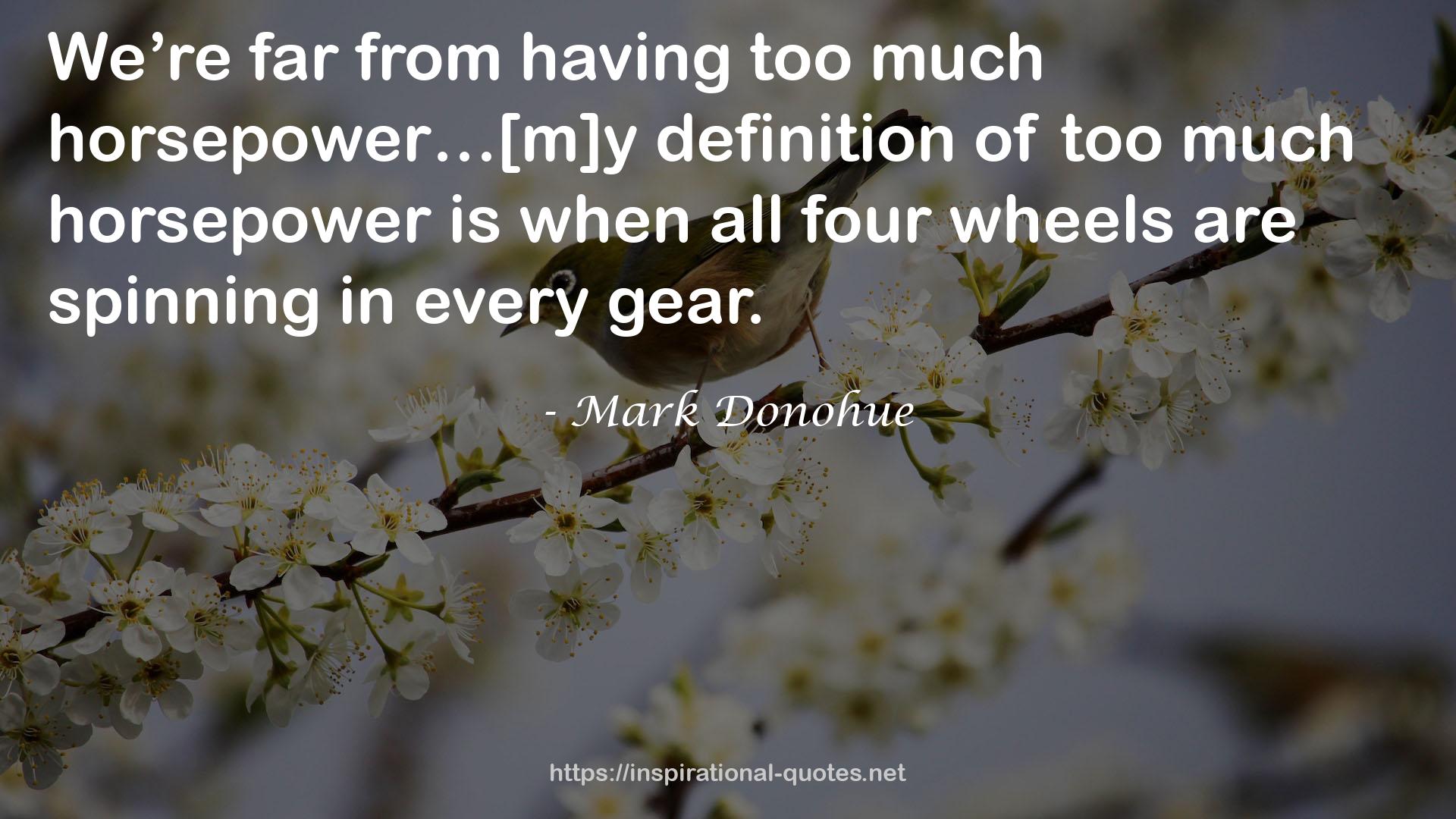 Mark Donohue QUOTES