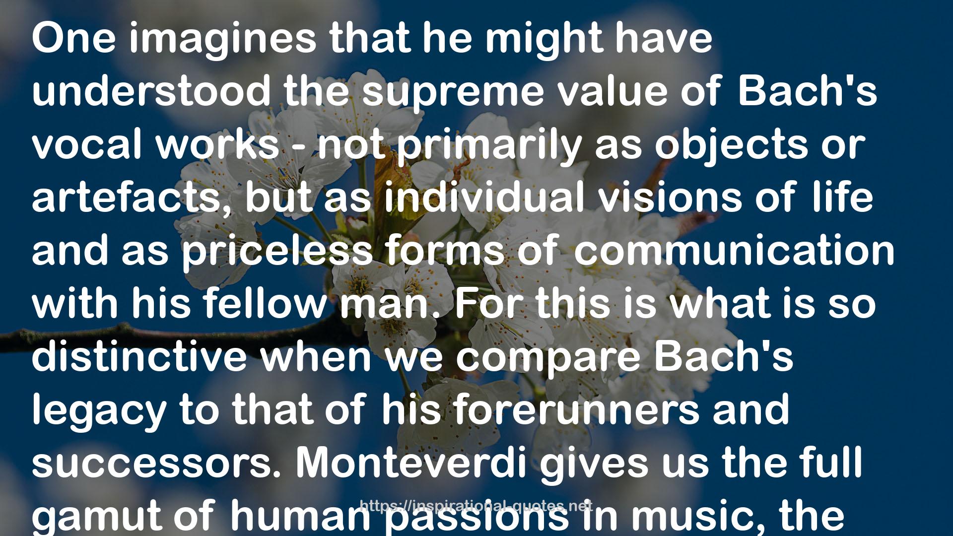 Bach: Music in the Castle of Heaven QUOTES