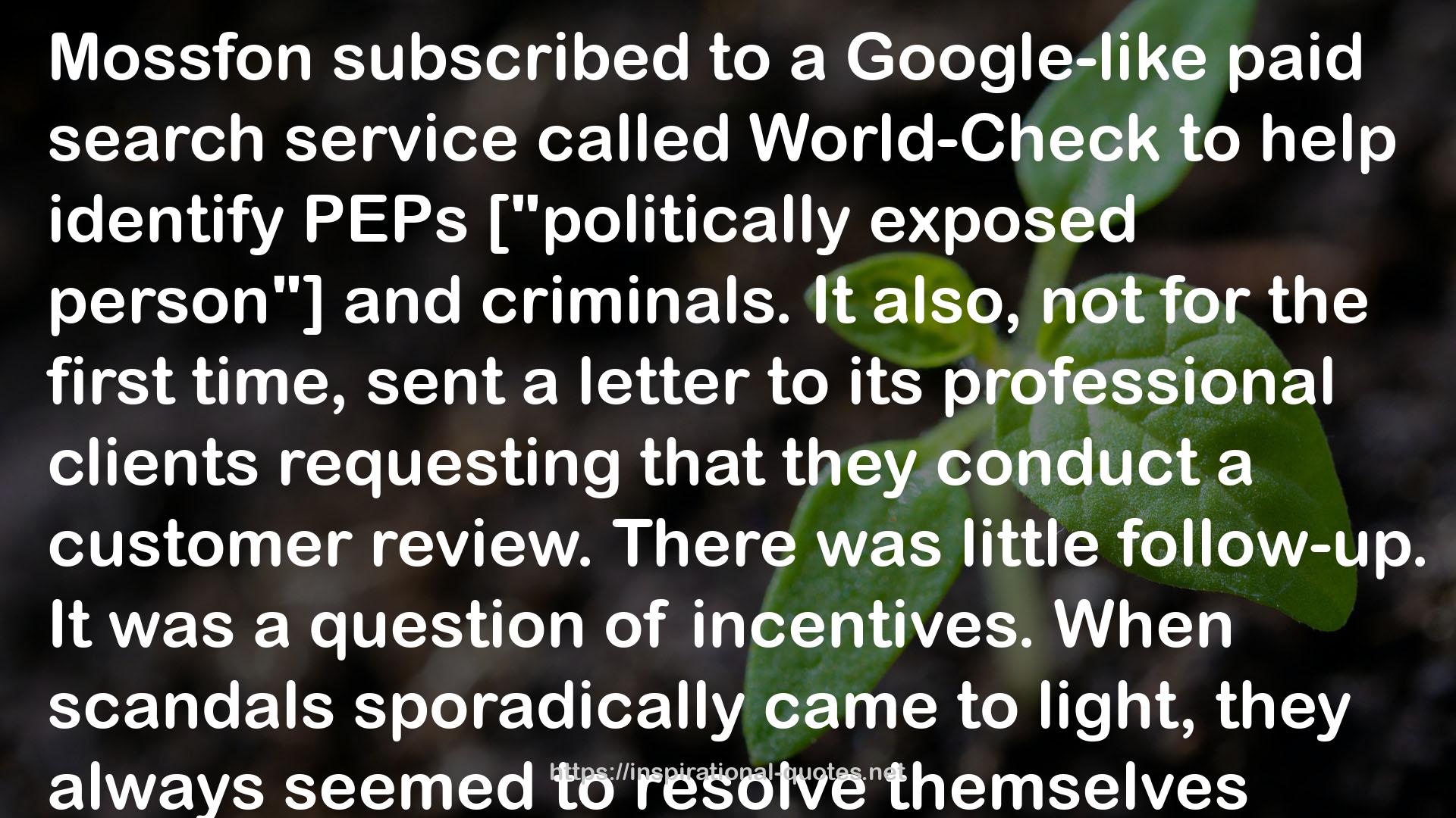 Secrecy World: Inside the Panama Papers Investigation of Illicit Money Networks and the Global Elite QUOTES