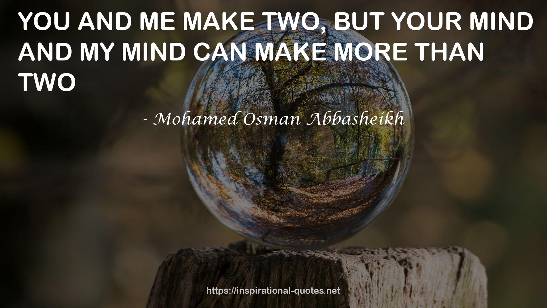 Mohamed Osman Abbasheikh QUOTES