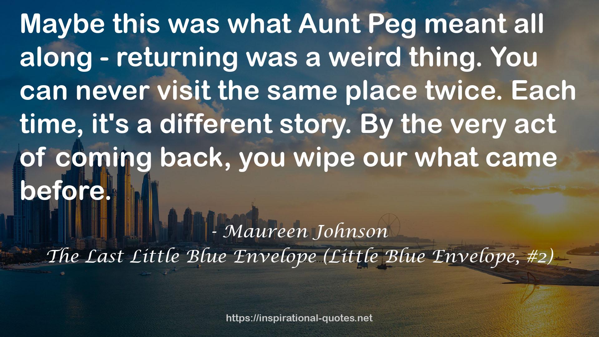 The Last Little Blue Envelope (Little Blue Envelope, #2) QUOTES