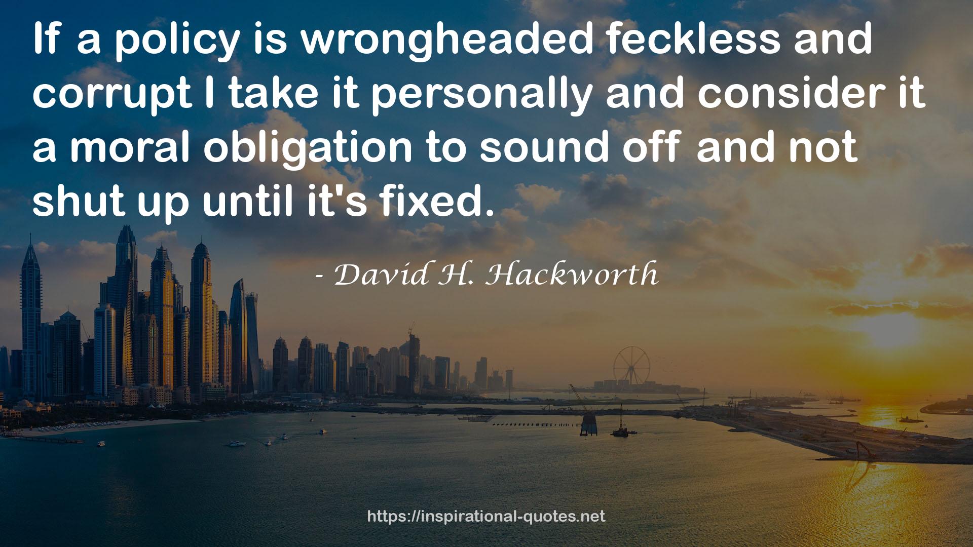 David H. Hackworth QUOTES