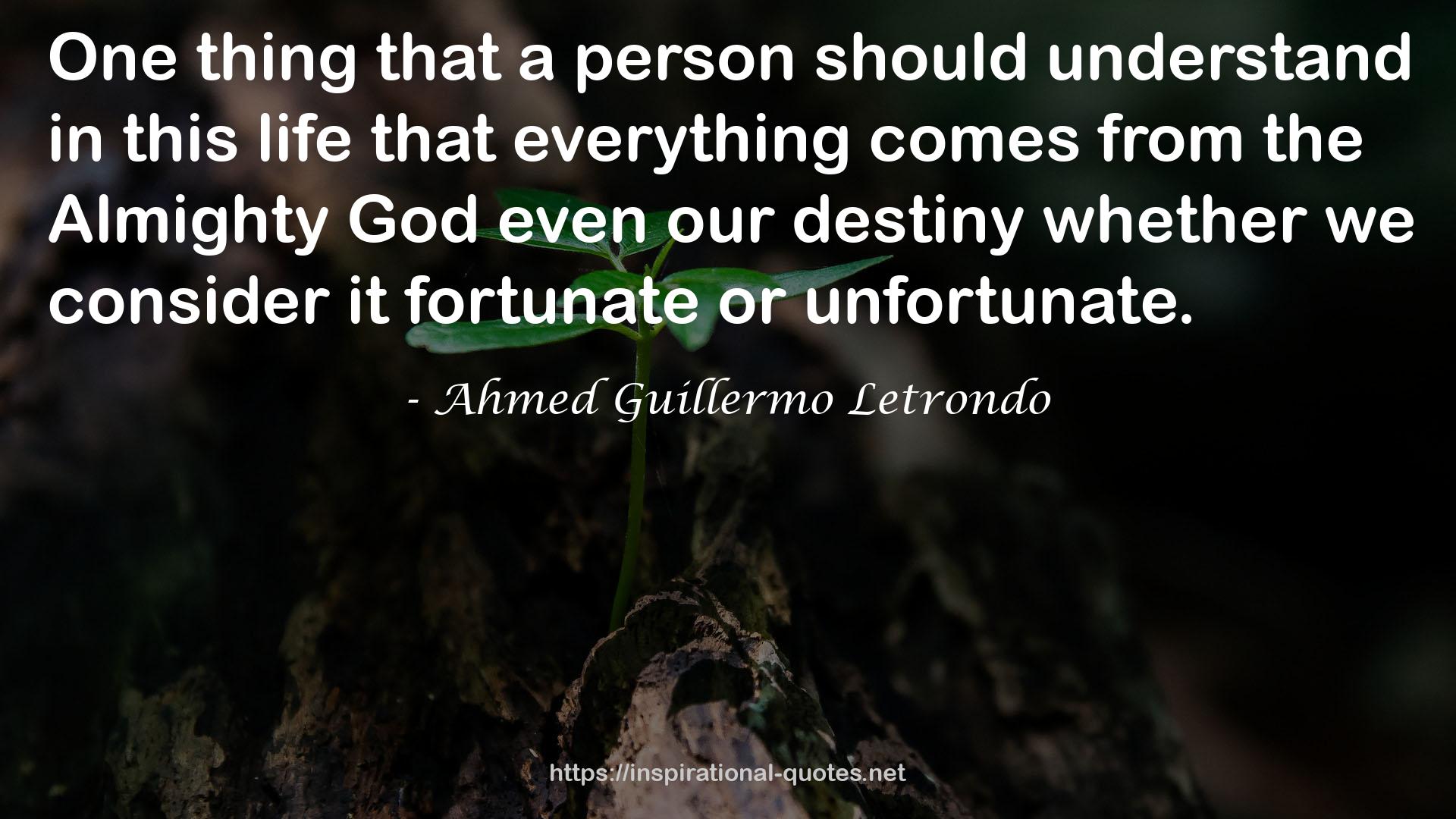 Ahmed Guillermo Letrondo QUOTES