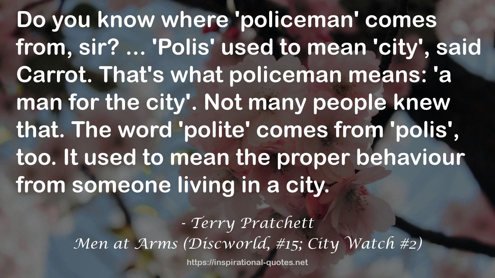 Men at Arms (Discworld, #15; City Watch #2) QUOTES