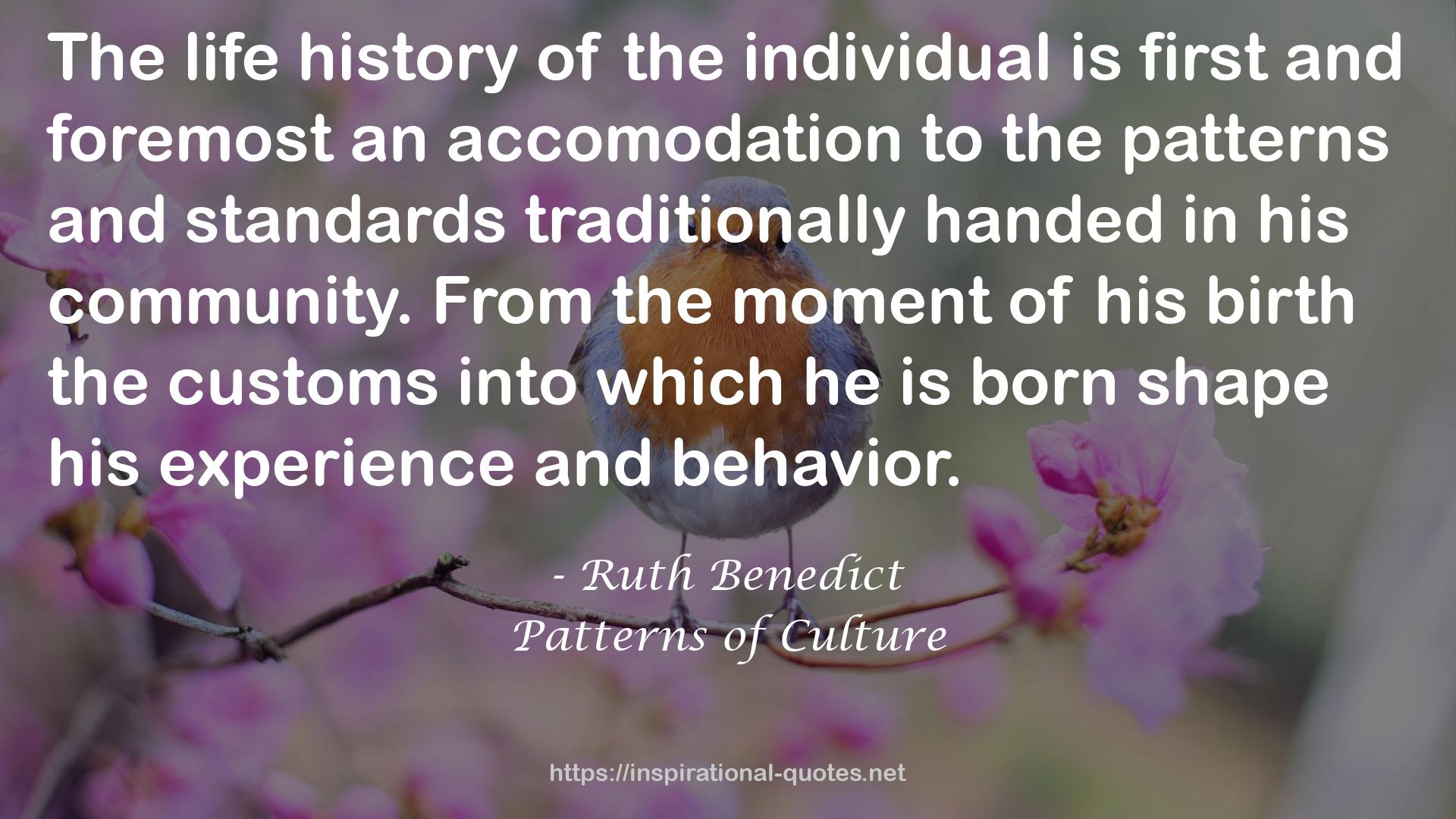 Patterns of Culture QUOTES