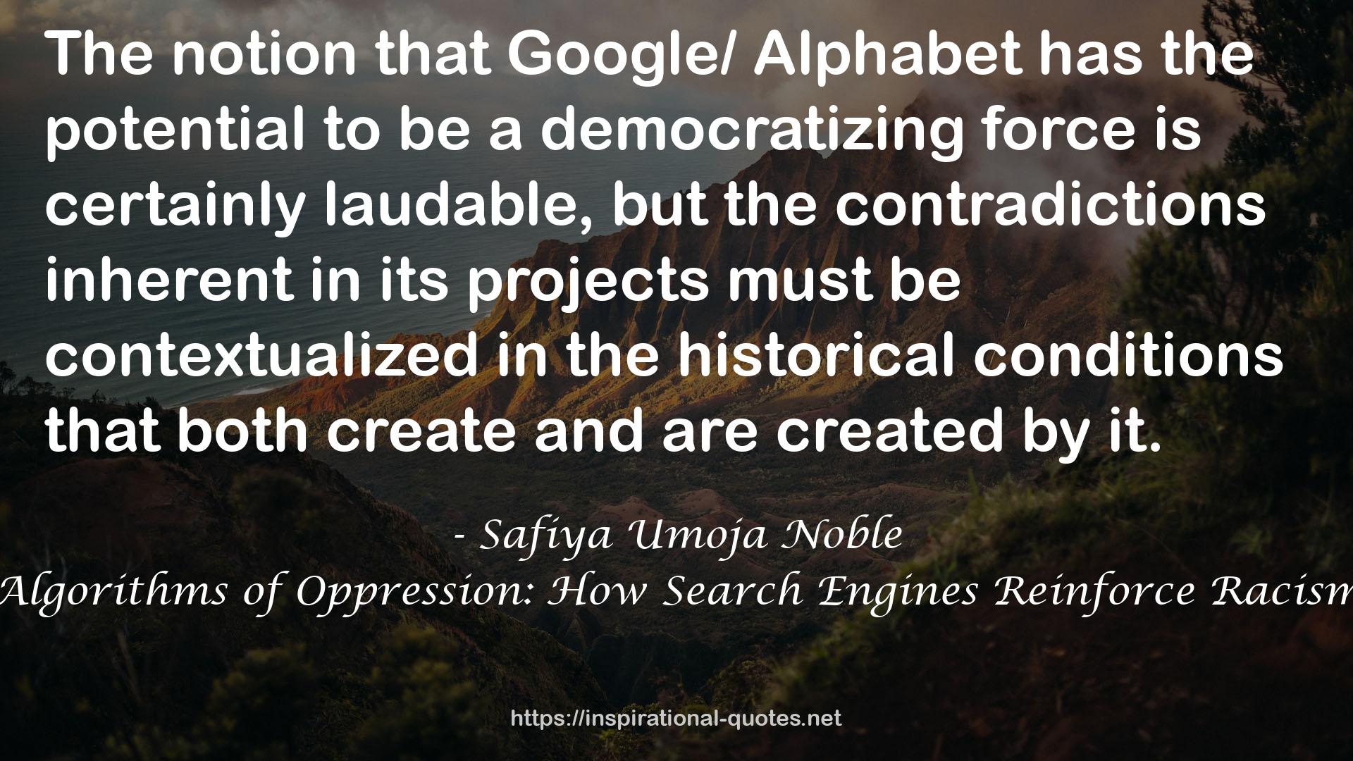 Algorithms of Oppression: How Search Engines Reinforce Racism QUOTES